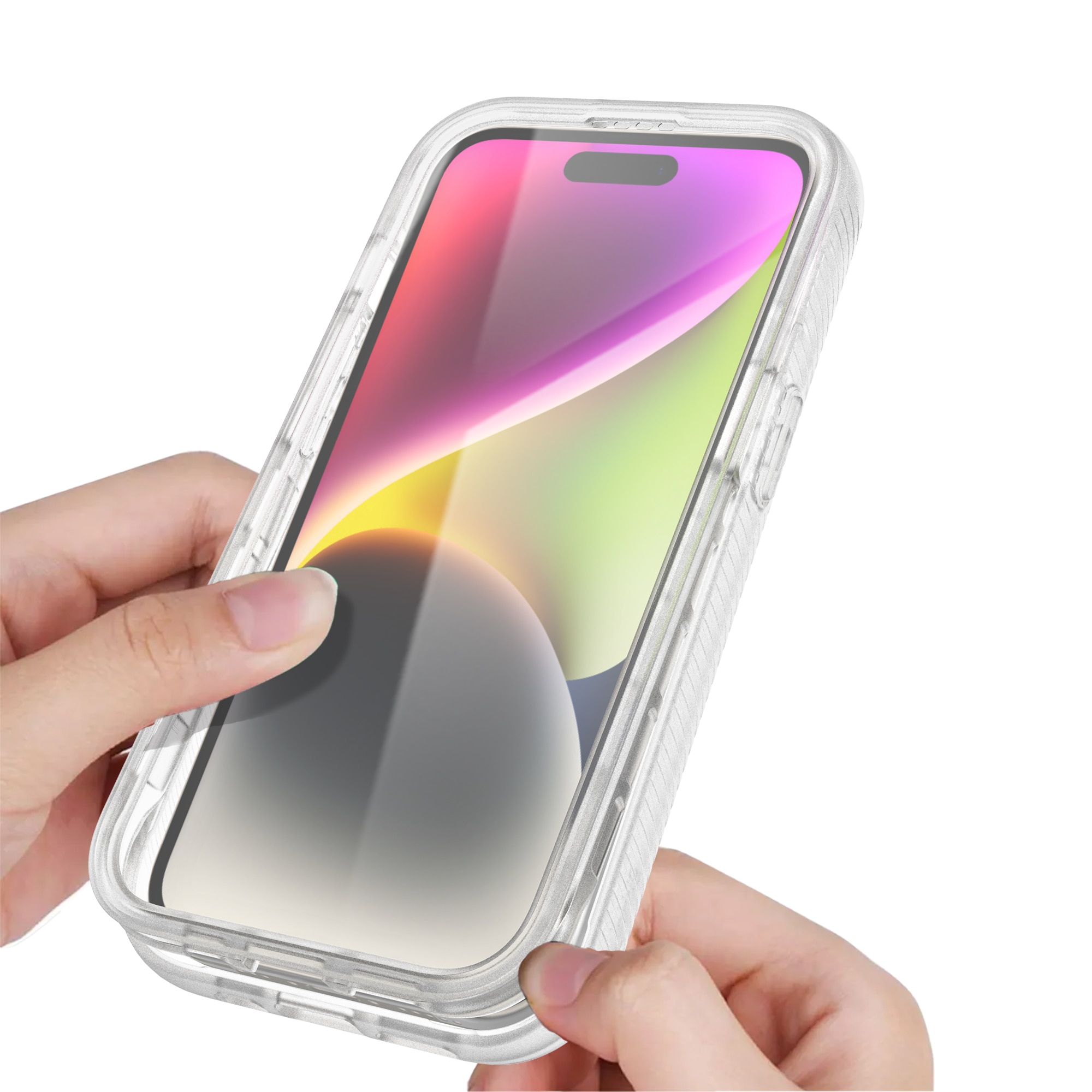 Funda Full Protection iPhone 15 Plus transparente