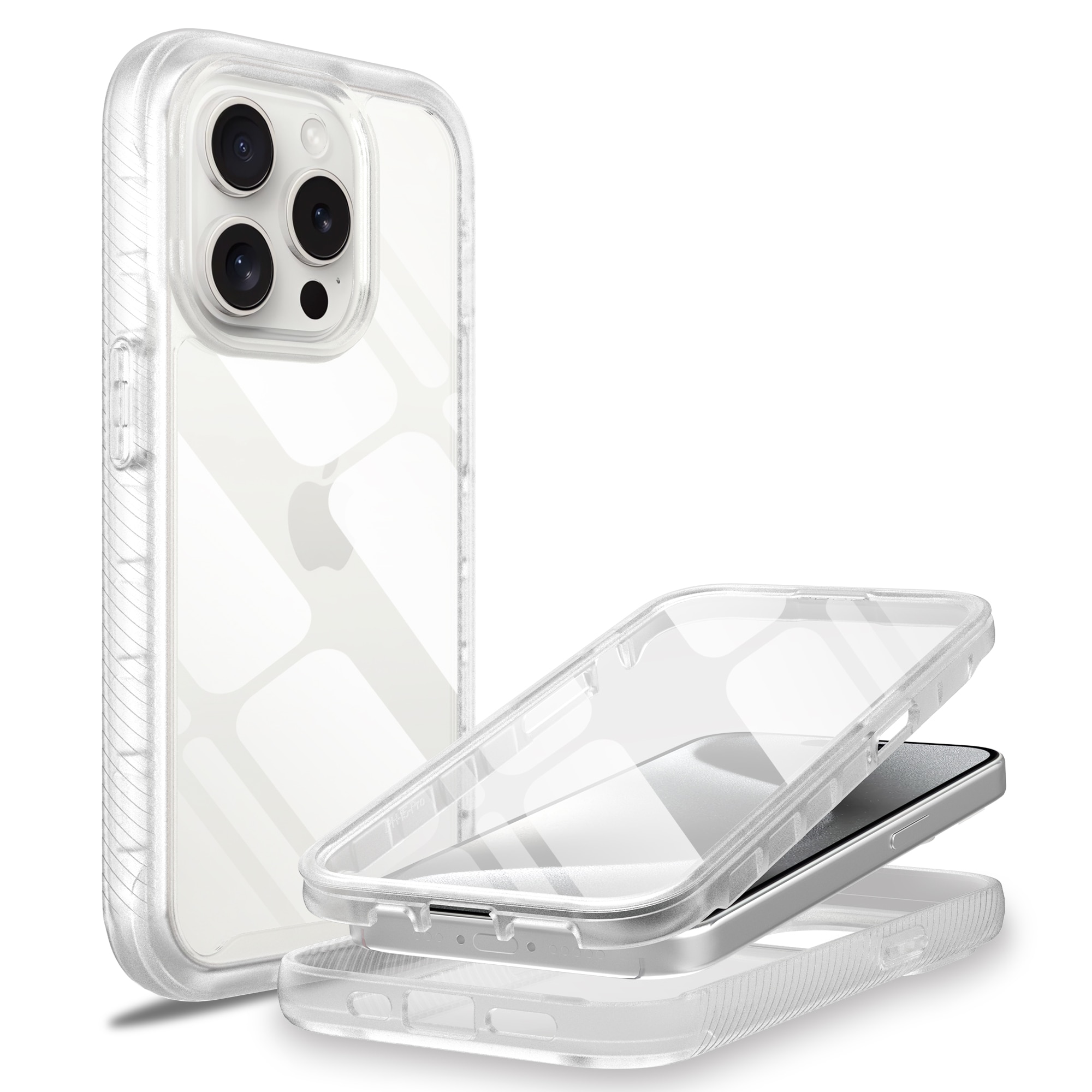 Funda Full Protection iPhone 15 Pro Max transparente