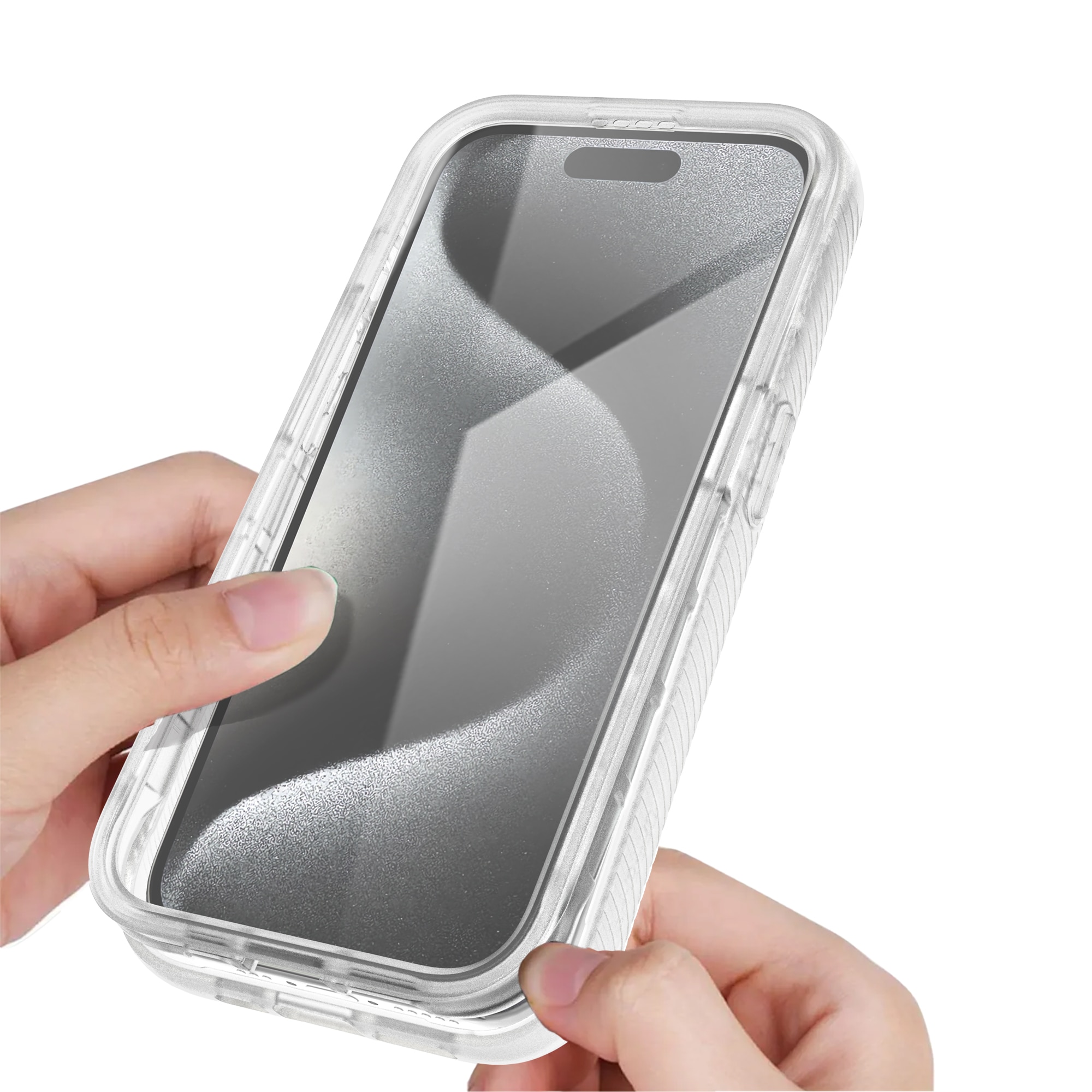 Funda Full Protection iPhone 15 Pro Max transparente