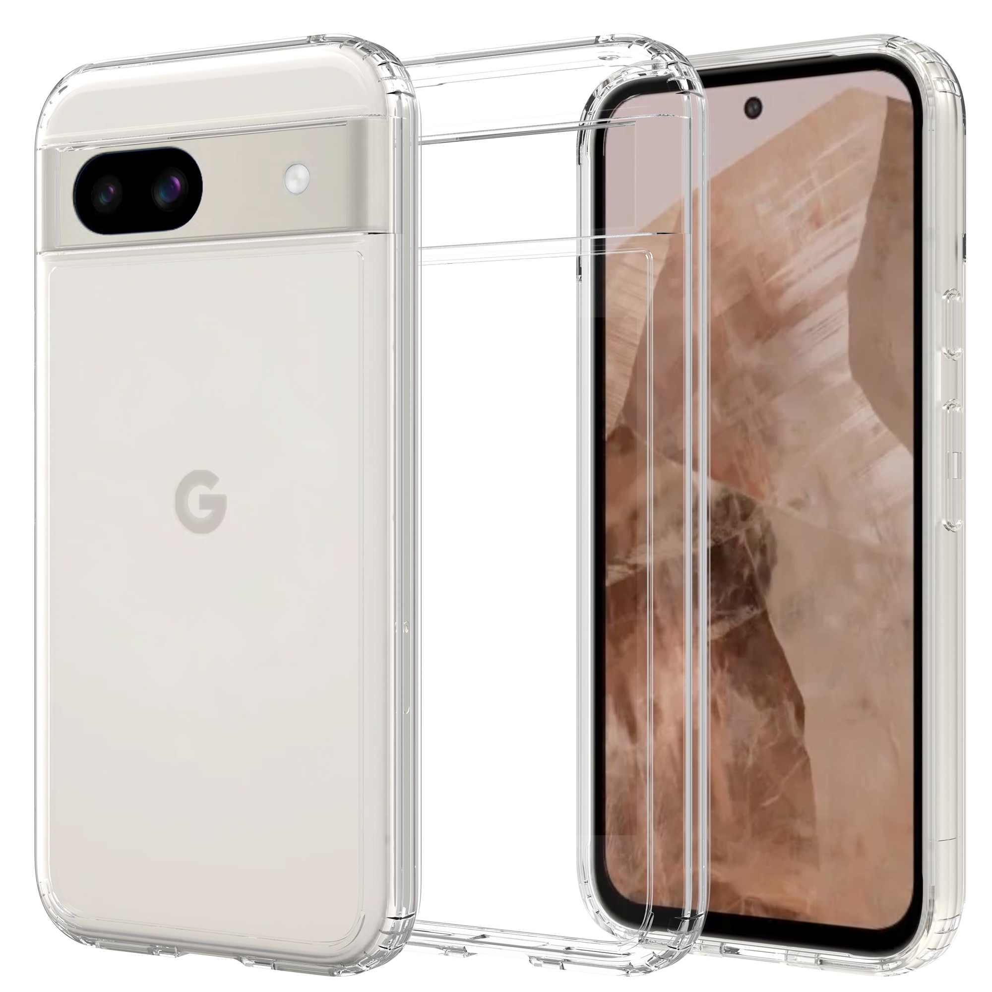 Funda Híbrida Crystal Hybrid Google Pixel 8a transparente