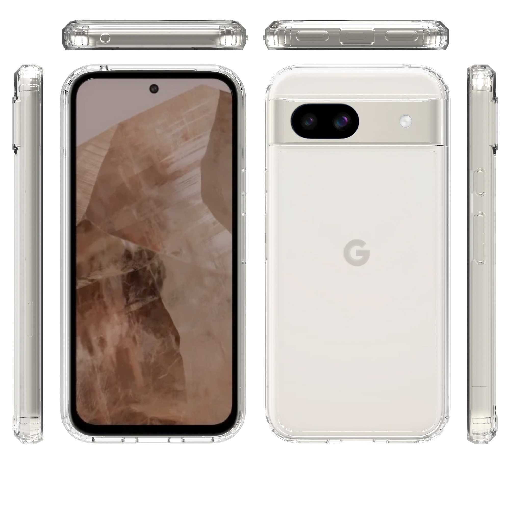 Funda Híbrida Crystal Hybrid Google Pixel 8a transparente