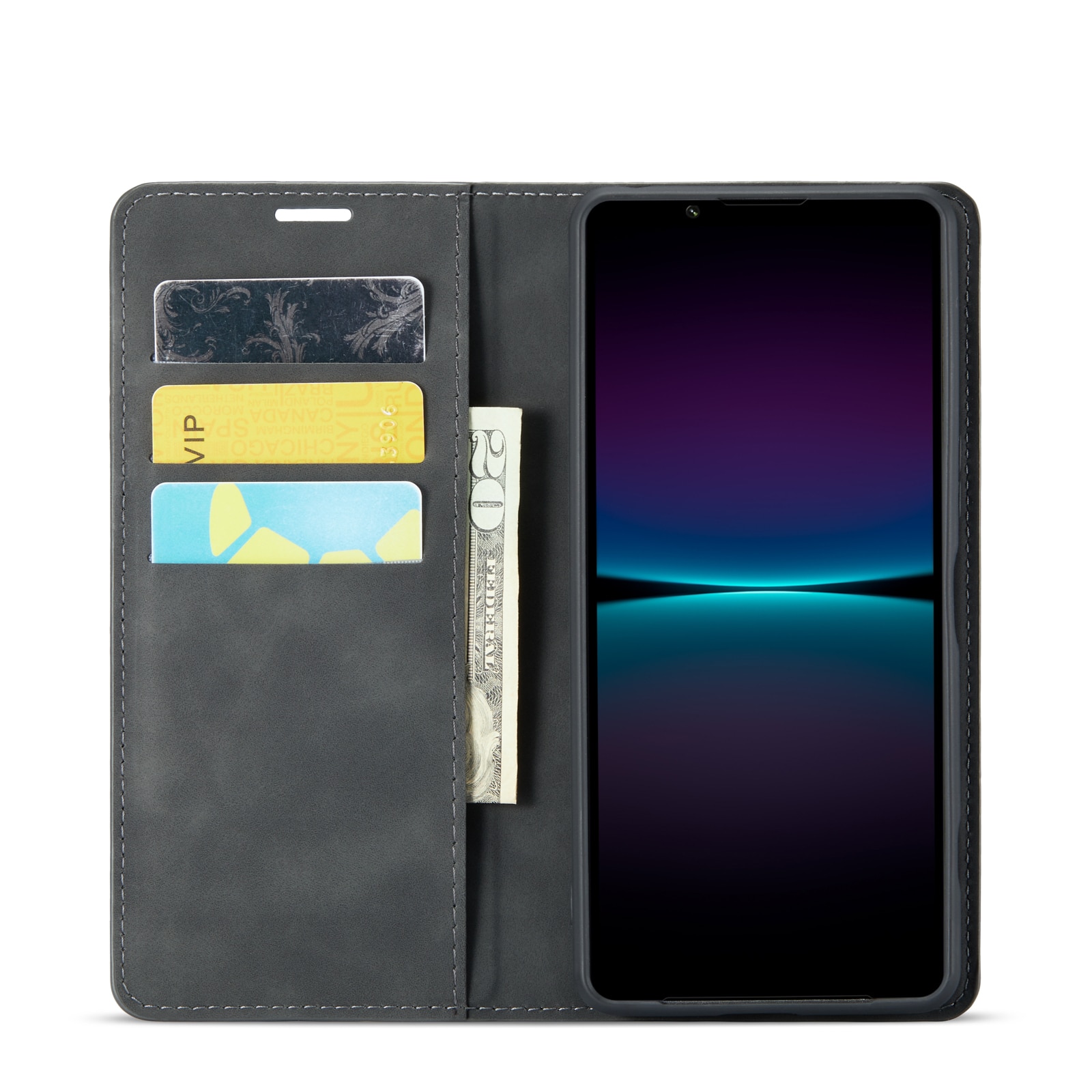 Funda delgada cartera Sony Xperia 1 VI negro