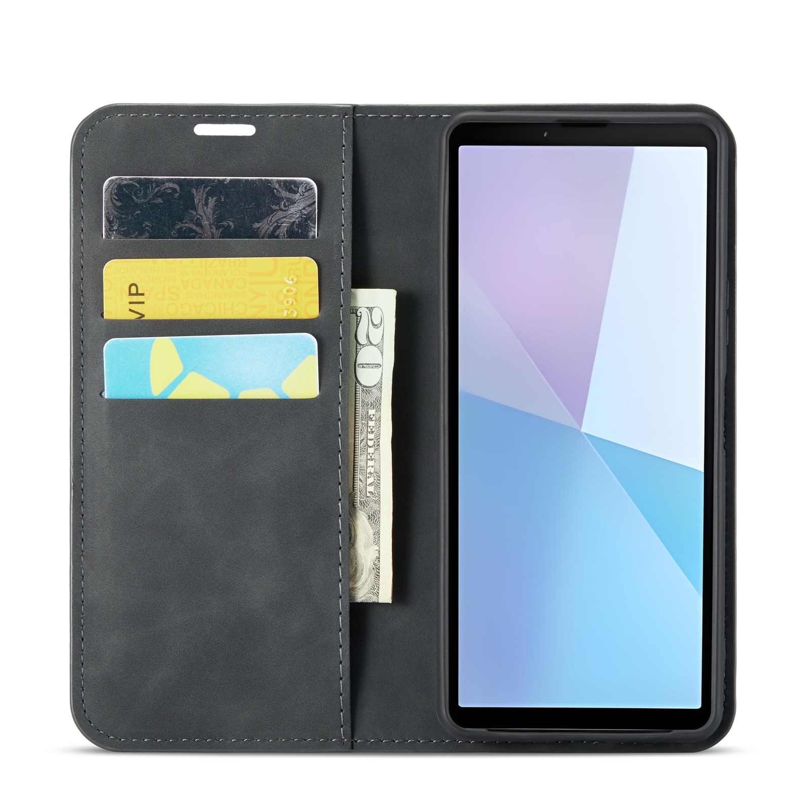 Funda delgada cartera Sony Xperia 10 VI negro