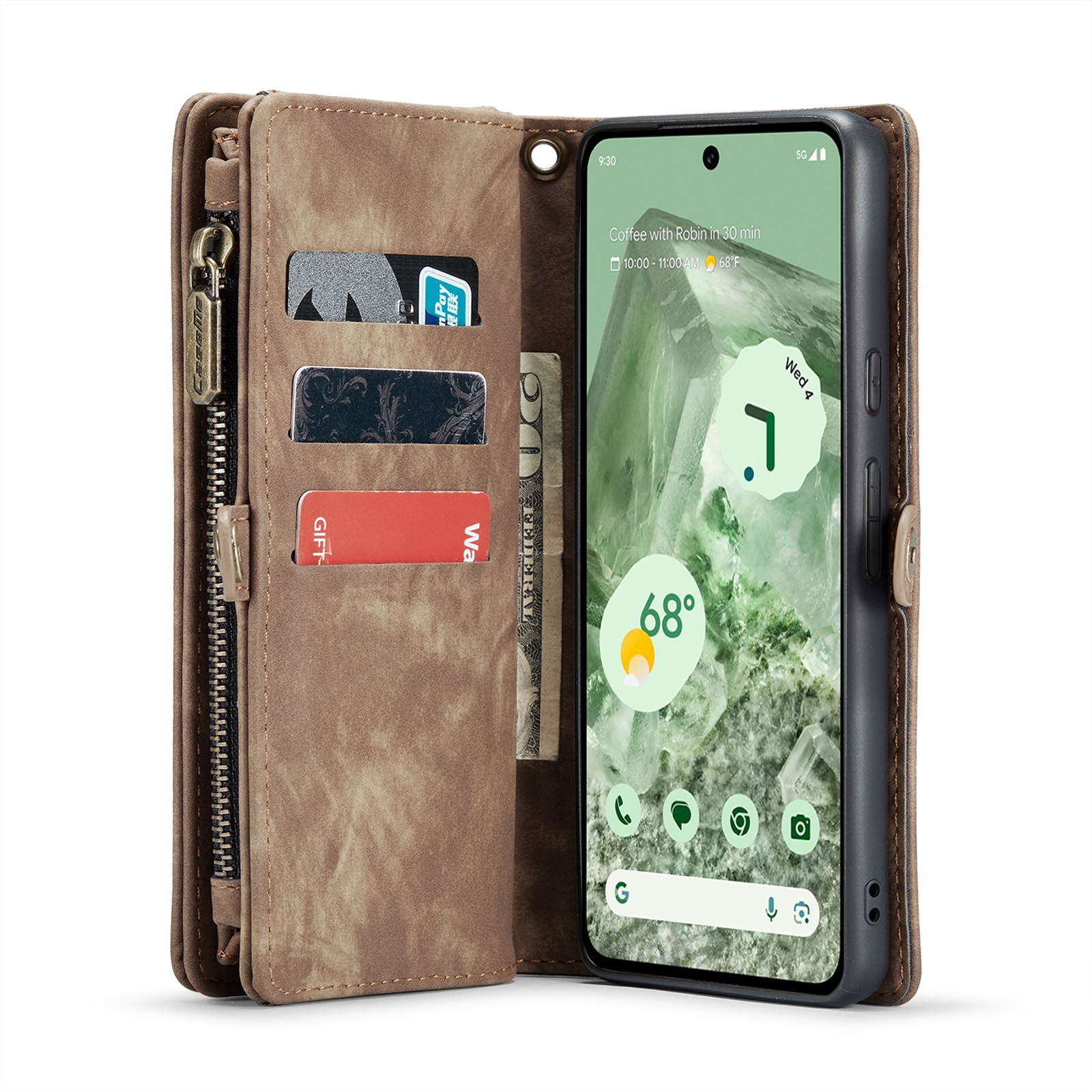 Cartera Multi-Slot Google Pixel 8a marrón