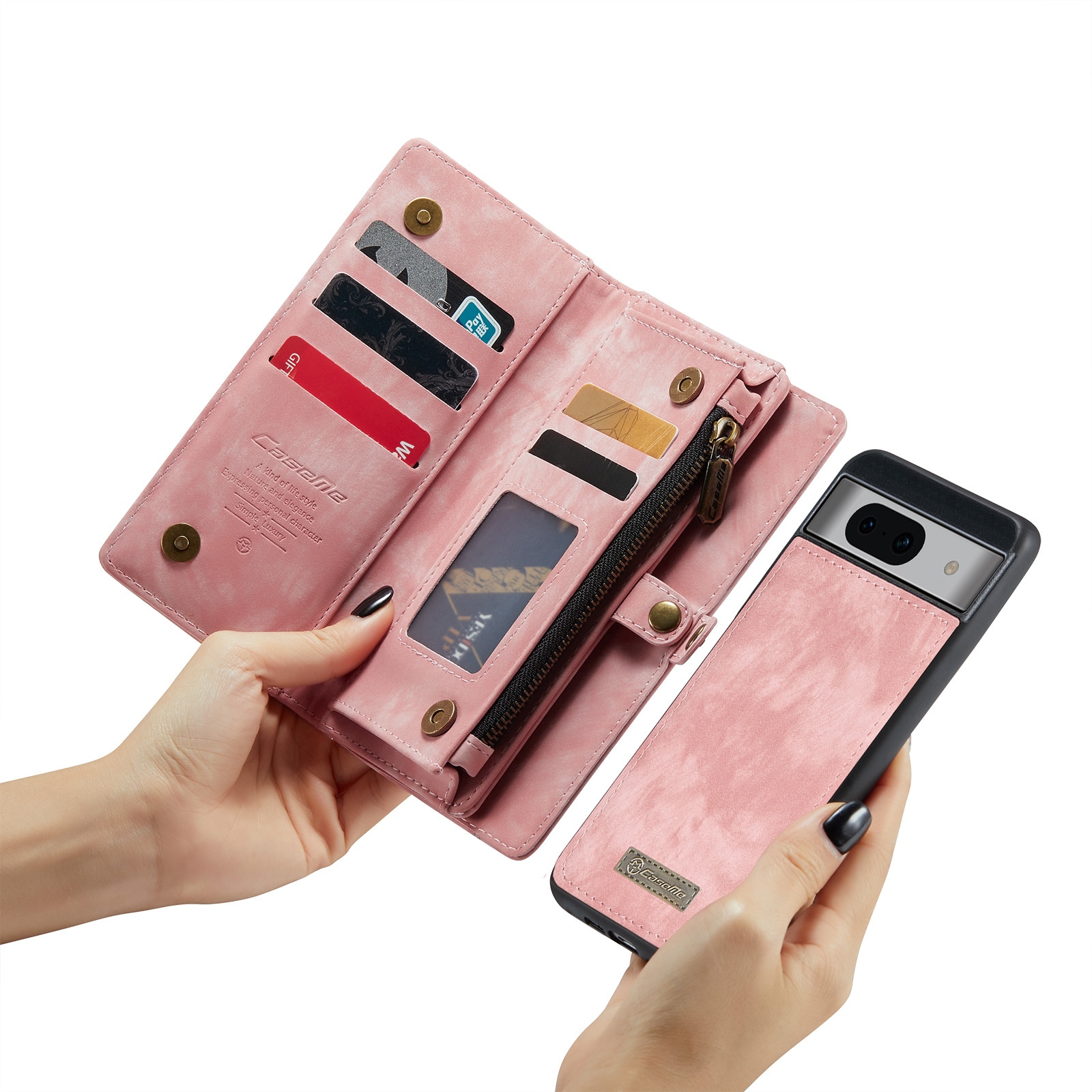 Cartera Multi-Slot Google Pixel 8a rosado