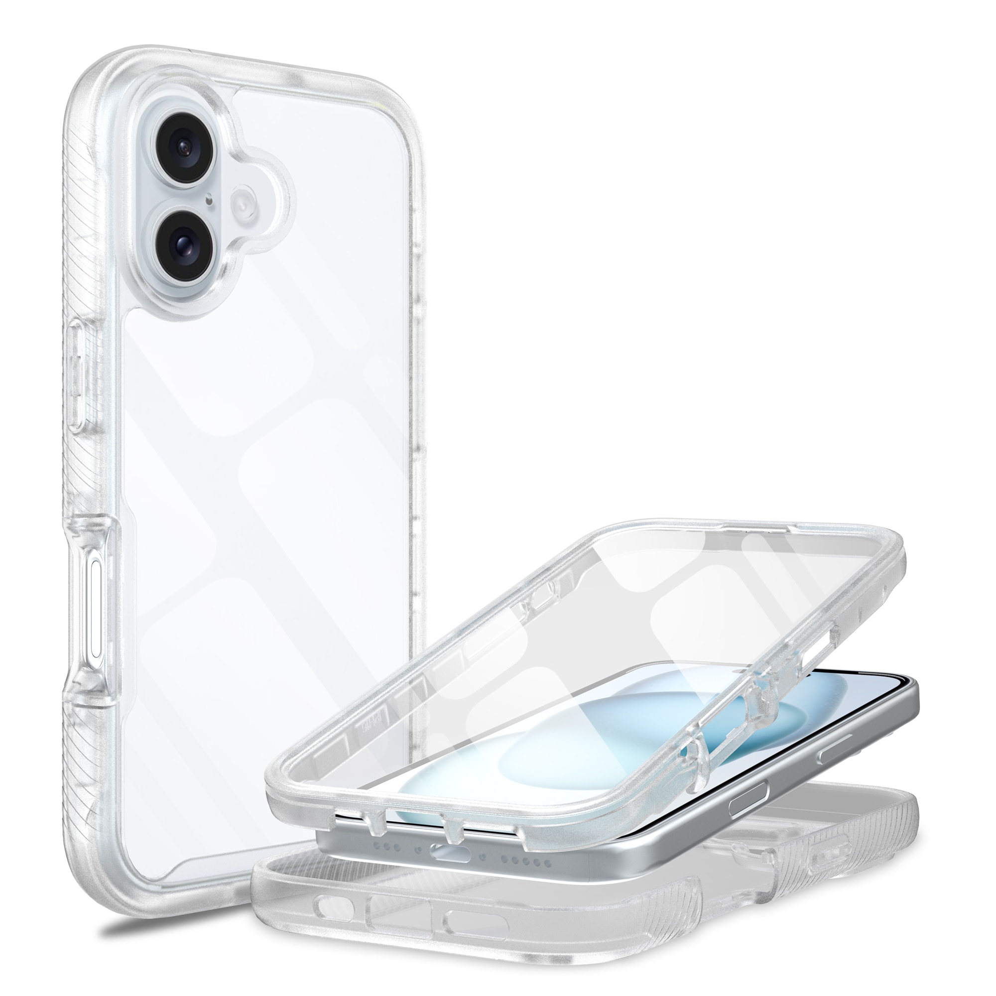 Funda Full Protection iPhone 16 Plus transparente