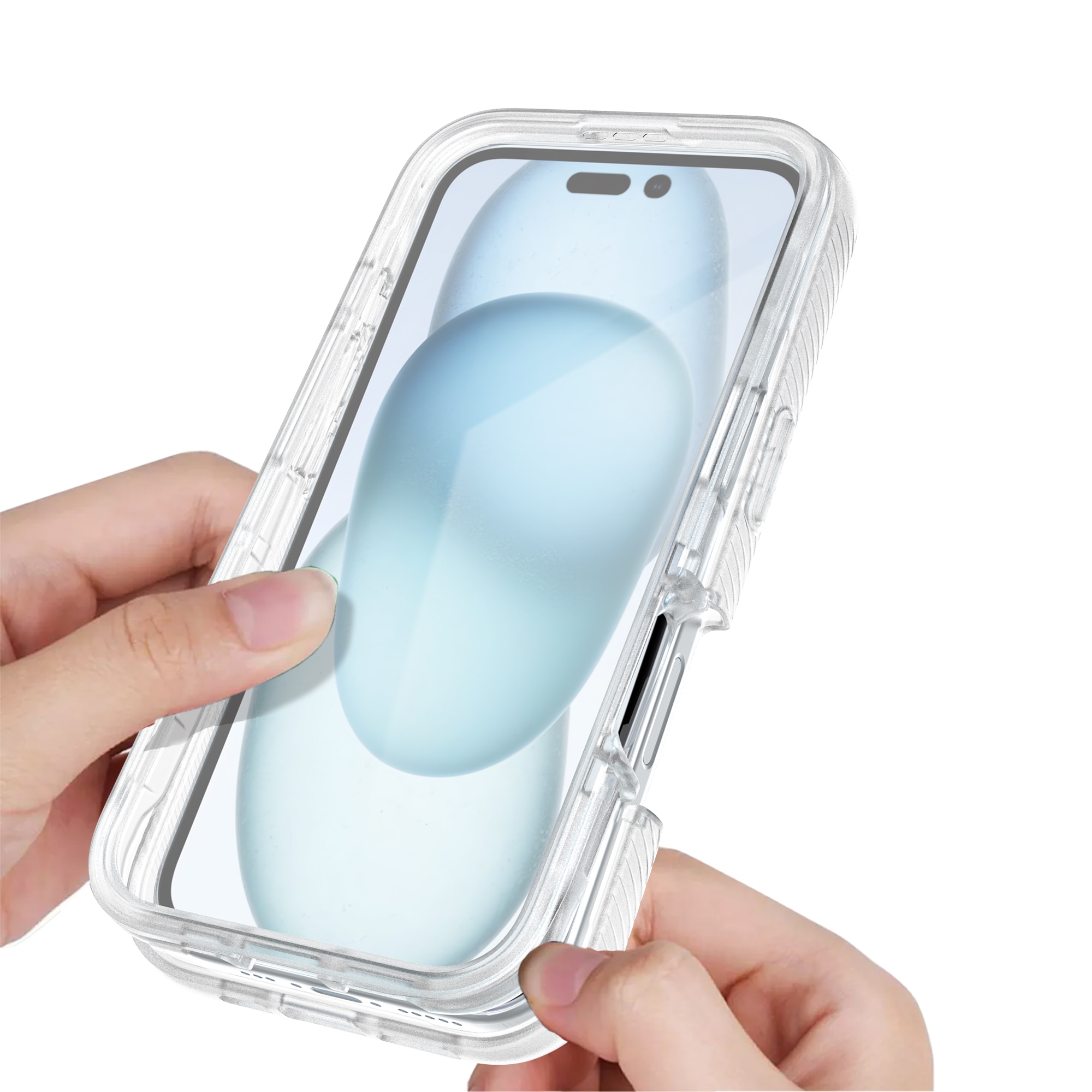 Funda Full Protection iPhone 16 Plus transparente