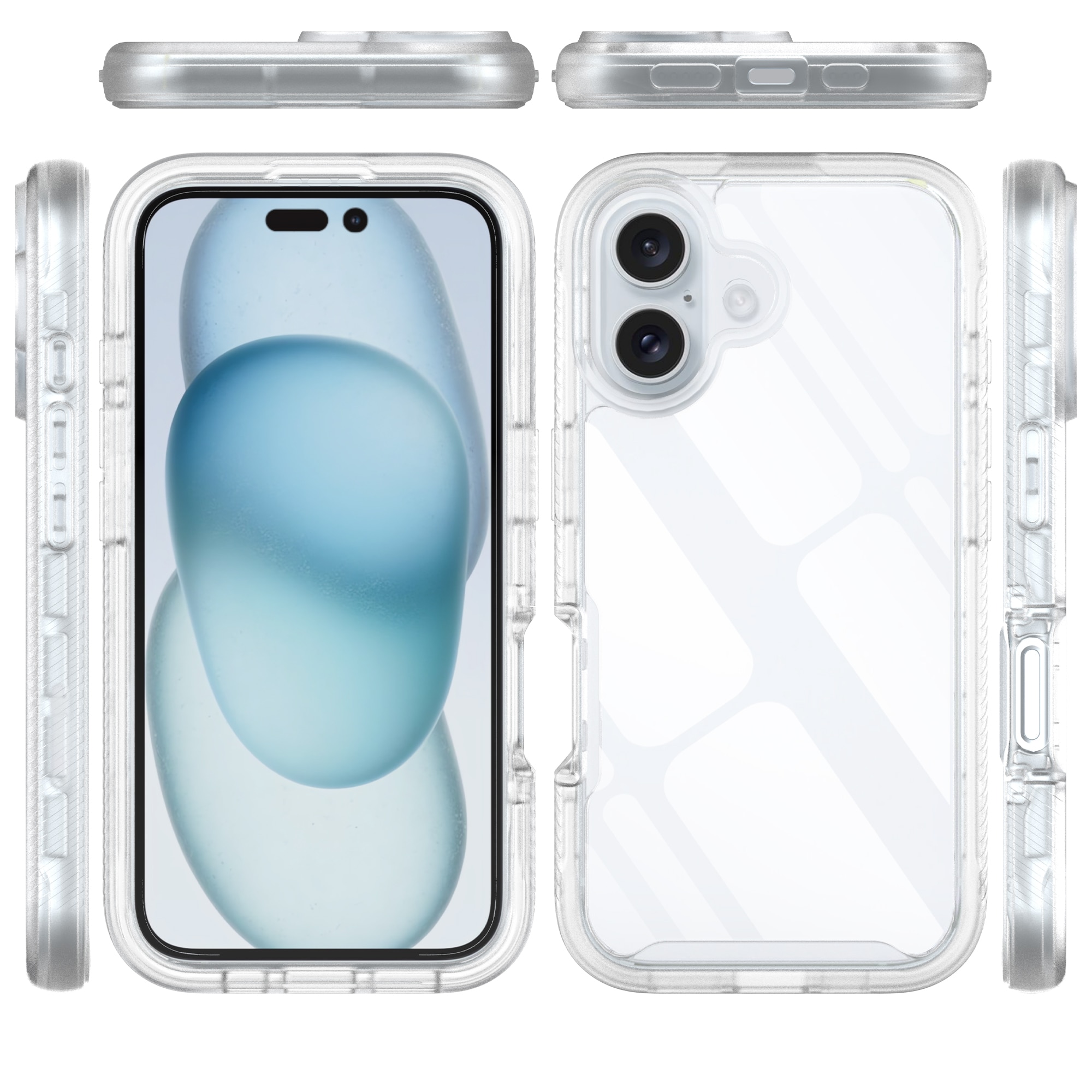 Funda Full Protection iPhone 16 Plus transparente