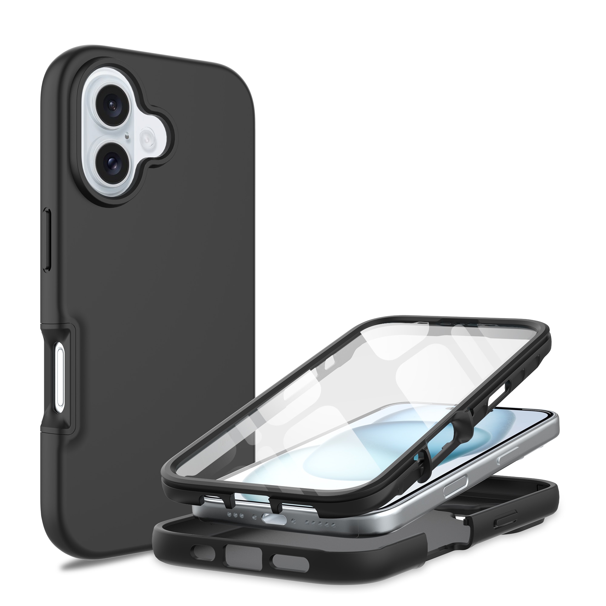 Funda Full Protection iPhone 16 negro