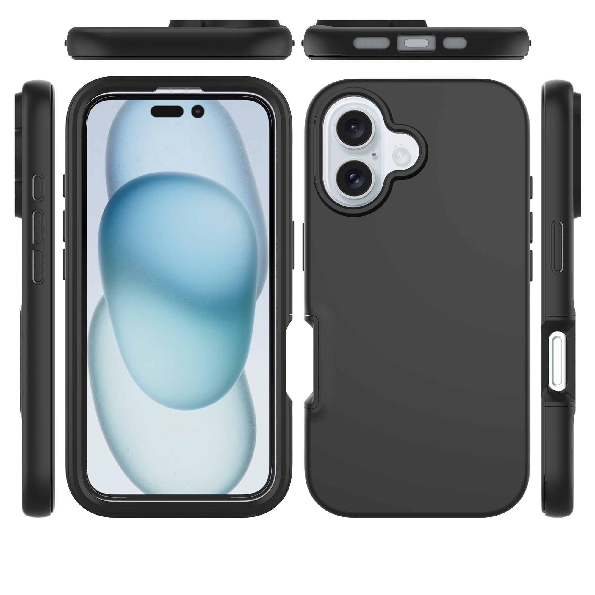 Funda Full Protection iPhone 16 negro