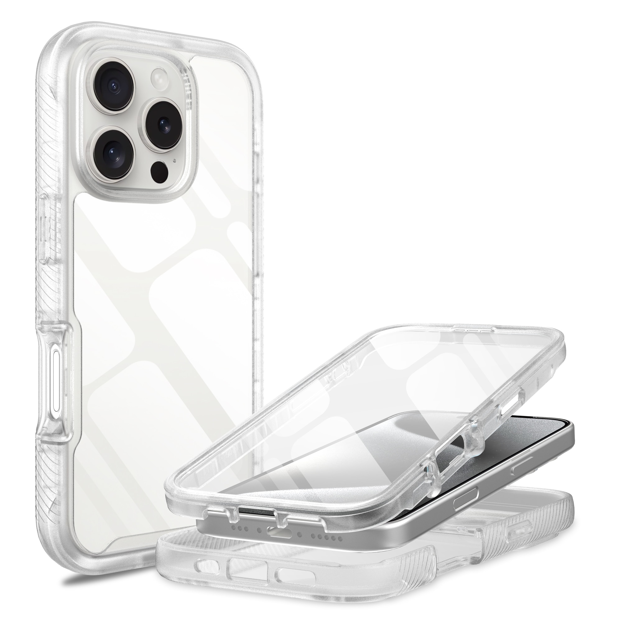 Funda Full Protection iPhone 16 Pro Max transparente