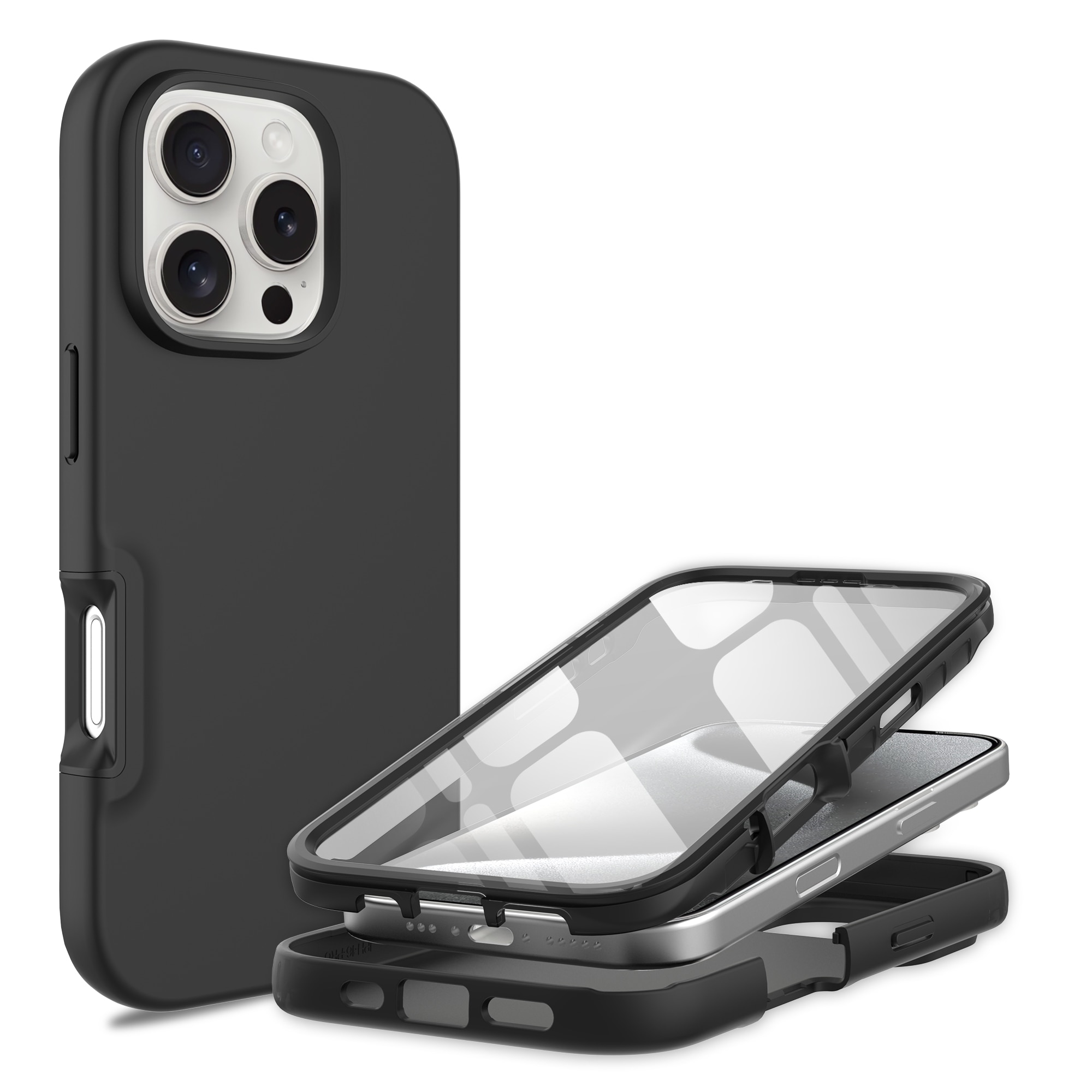 Funda Full Protection iPhone 16 Pro negro