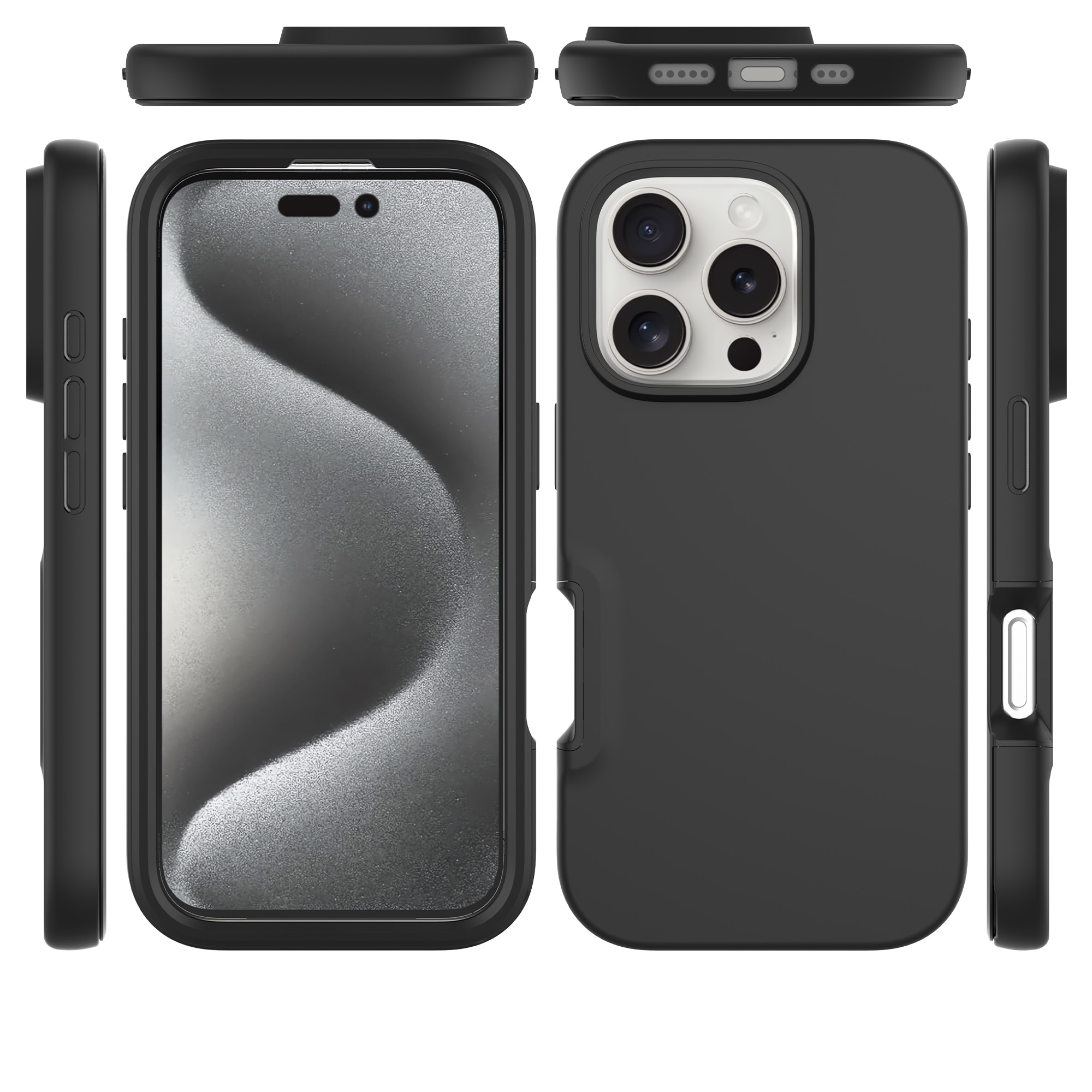 Funda Full Protection iPhone 16 Pro negro