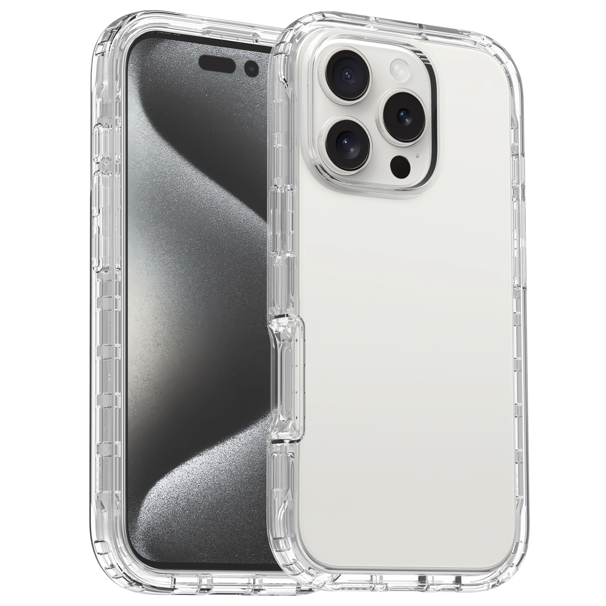 Funda con cobertura total iPhone 16 Pro transparente