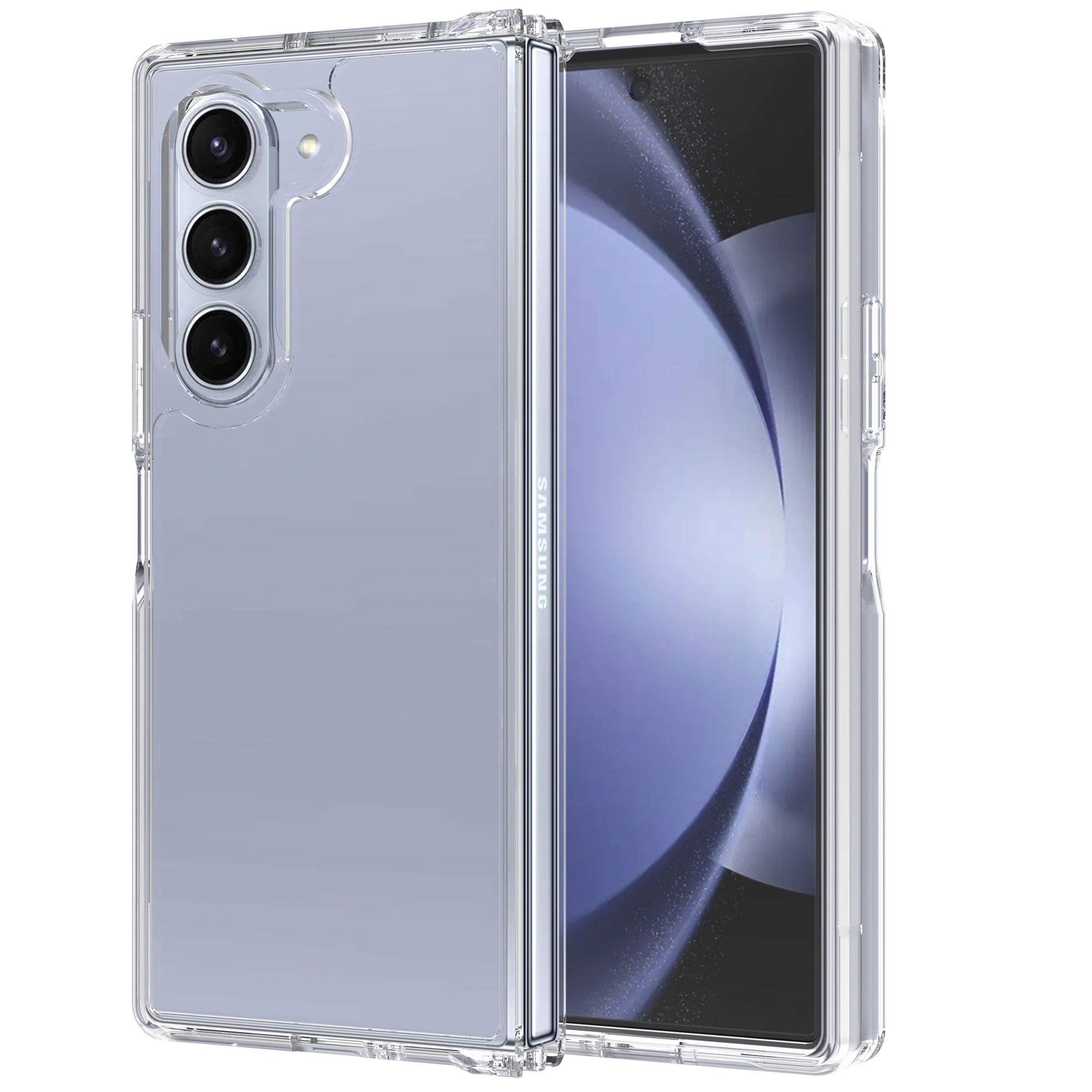 Funda híbrida para Samsung Galaxy Z Fold 6, transparente