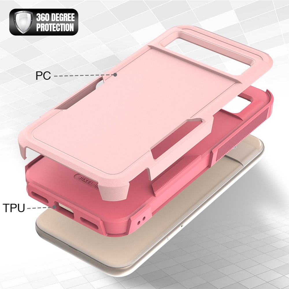 Funda híbrida Off-road Google Pixel 8a, rosado