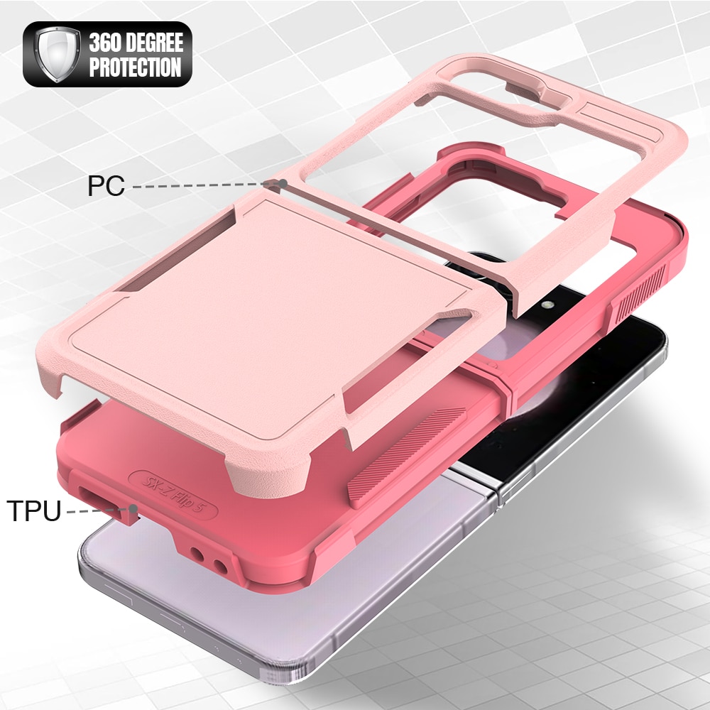 Funda híbrida Off-road Samsung Galaxy Z Flip 6, rosado