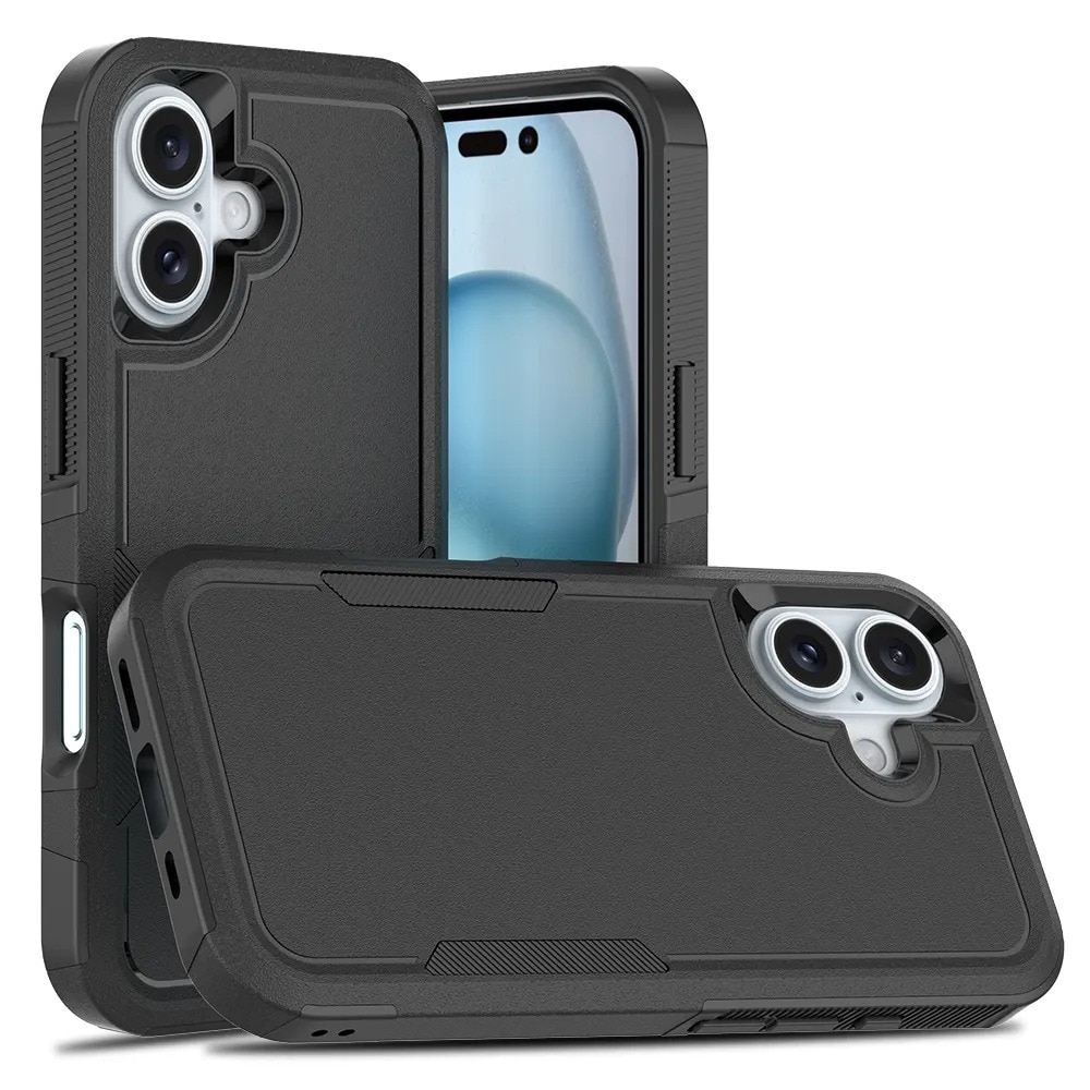 Funda híbrida Off-road iPhone 16, negro