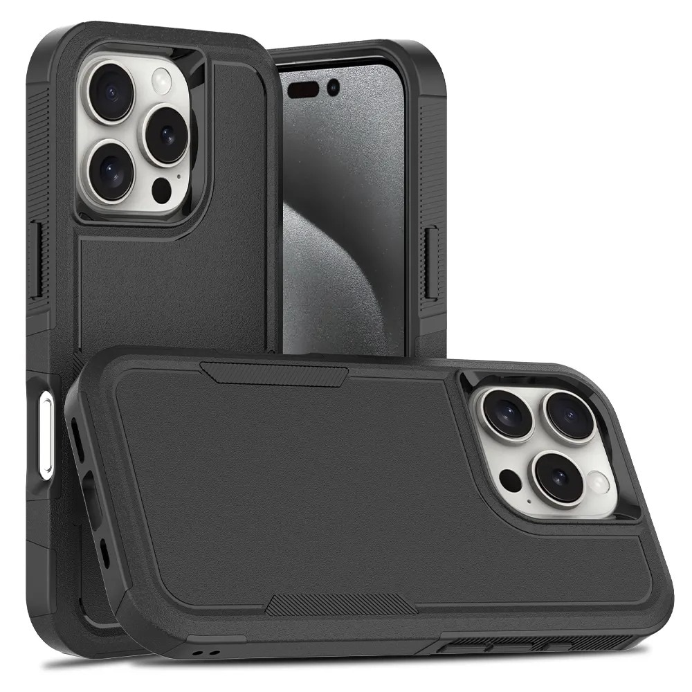 Funda híbrida Off-road iPhone 16 Pro Max, negro