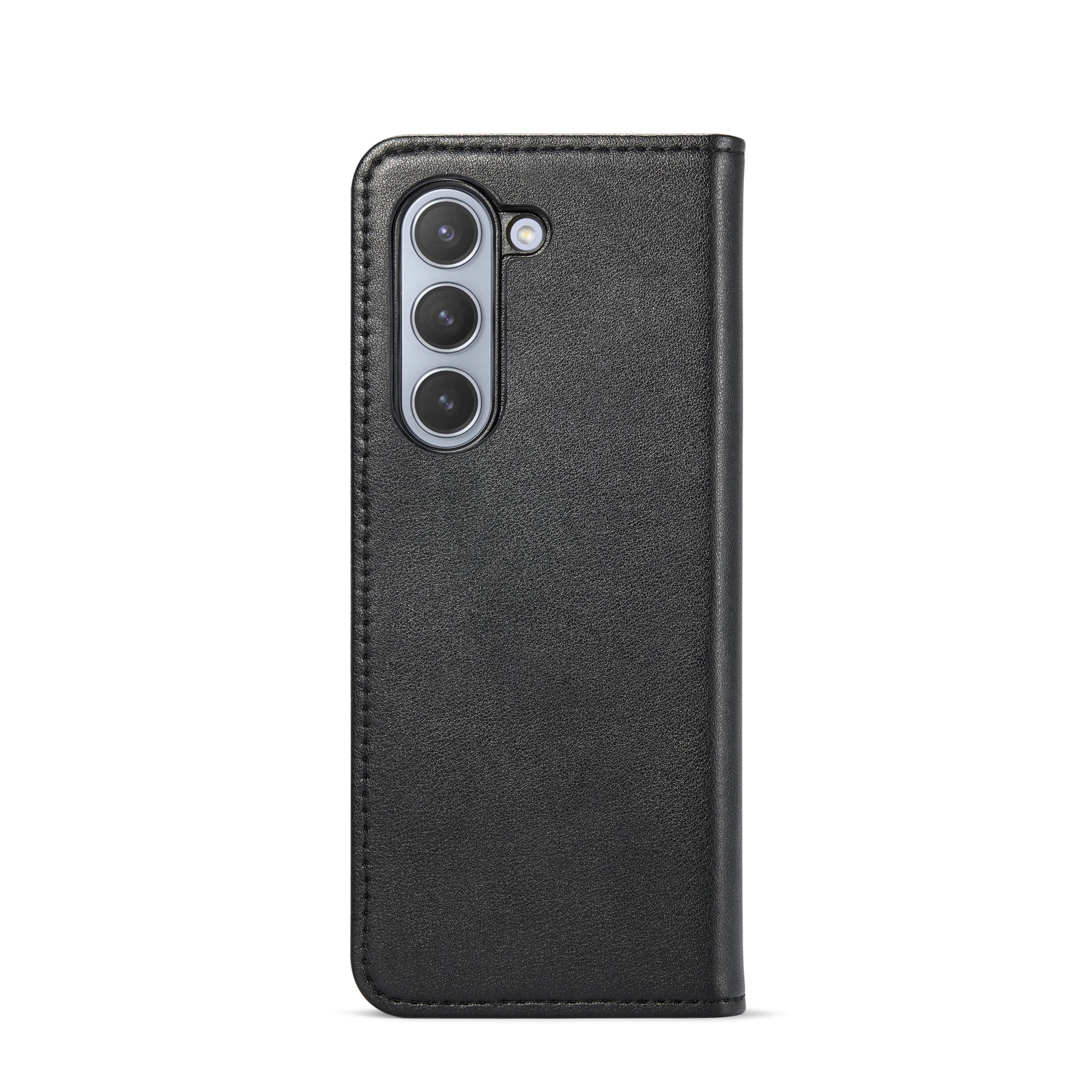 Funda de cuero genuino Samsung Galaxy Z Fold 6, negro