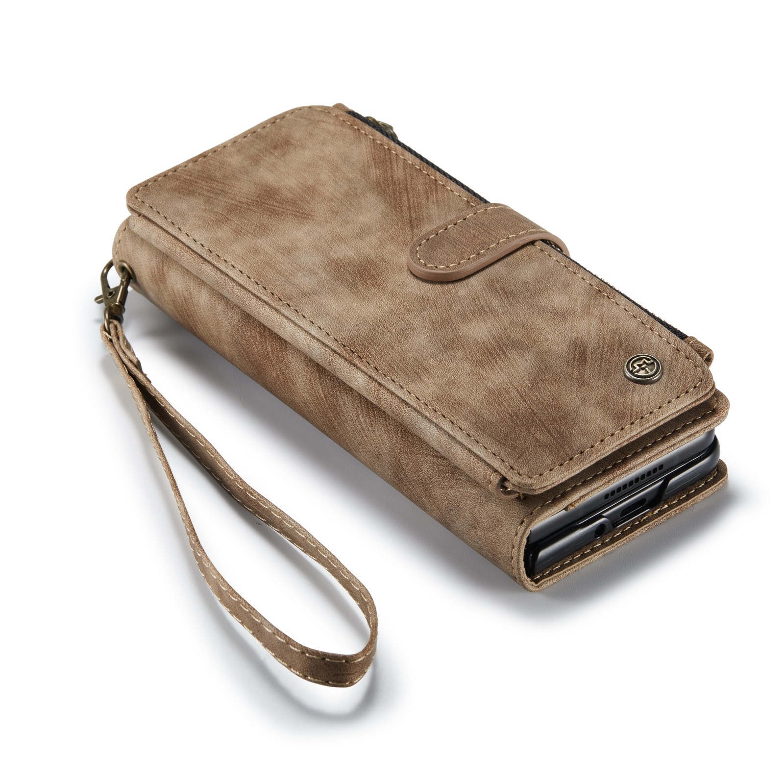 Cartera Zipper Samsung Galaxy Z Fold 6 marrón