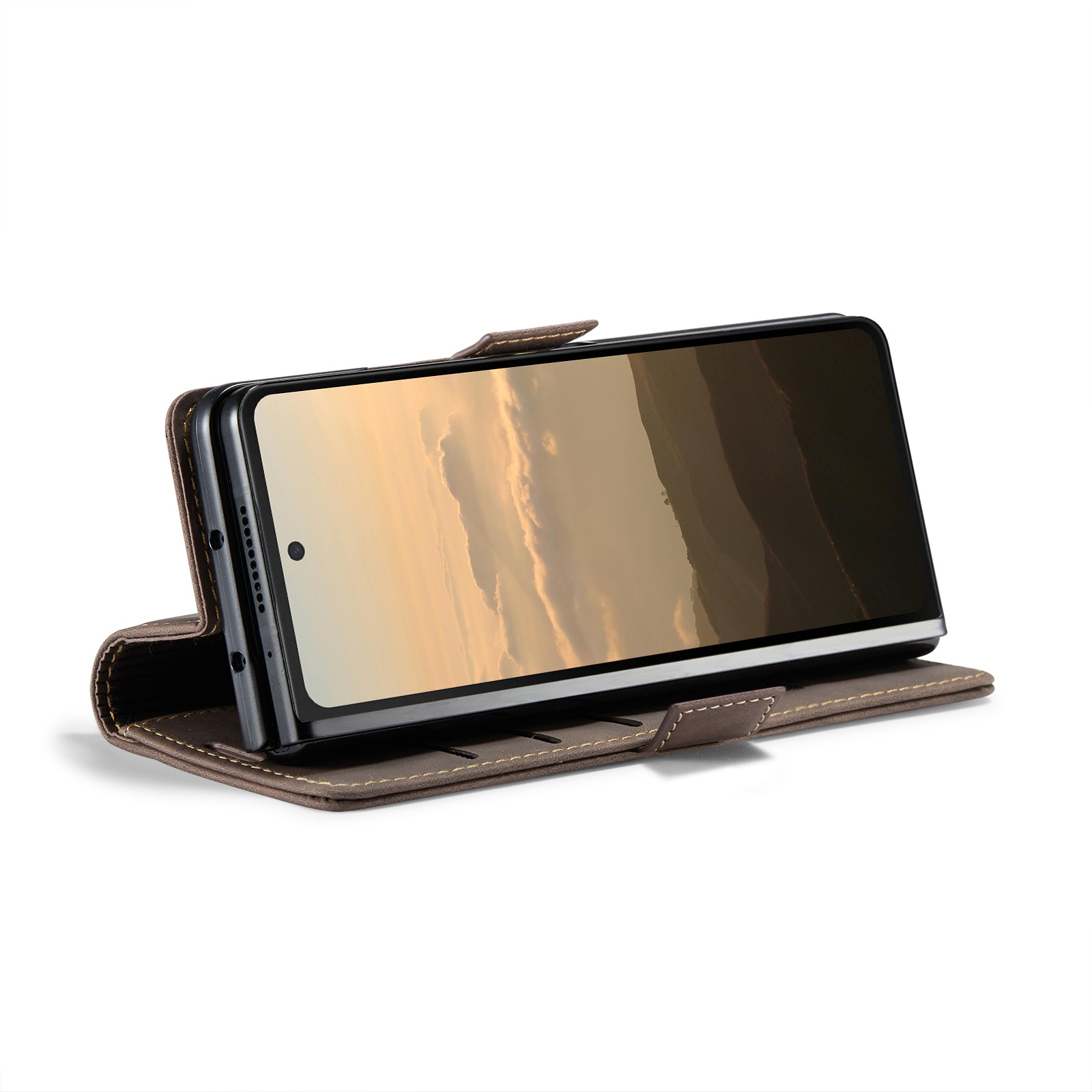 Funda delgada con solapa Samsung Galaxy Z Fold 6 marrón