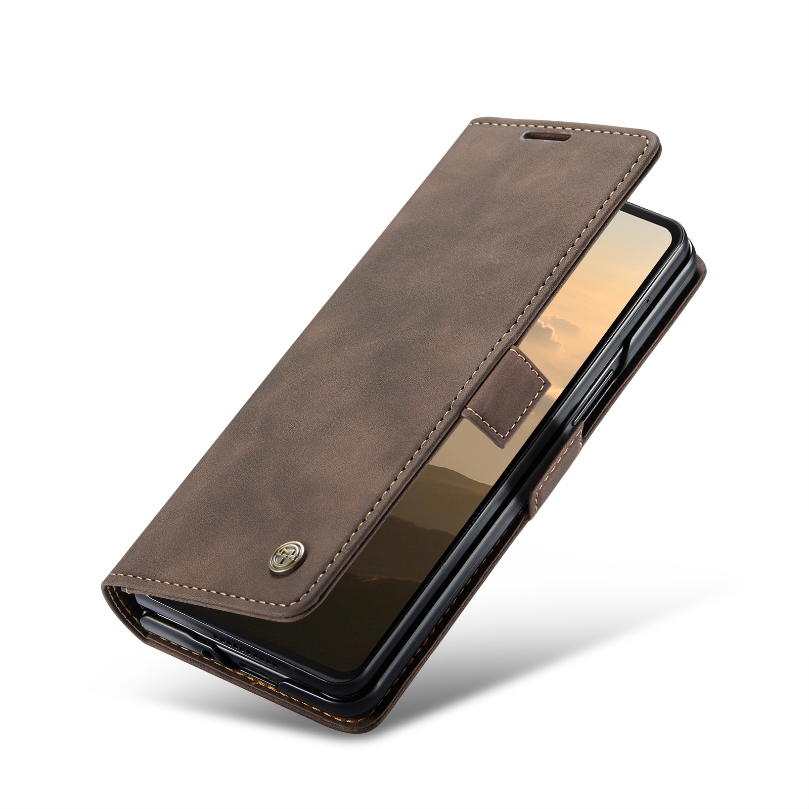 Funda delgada con solapa Samsung Galaxy Z Fold 6 marrón