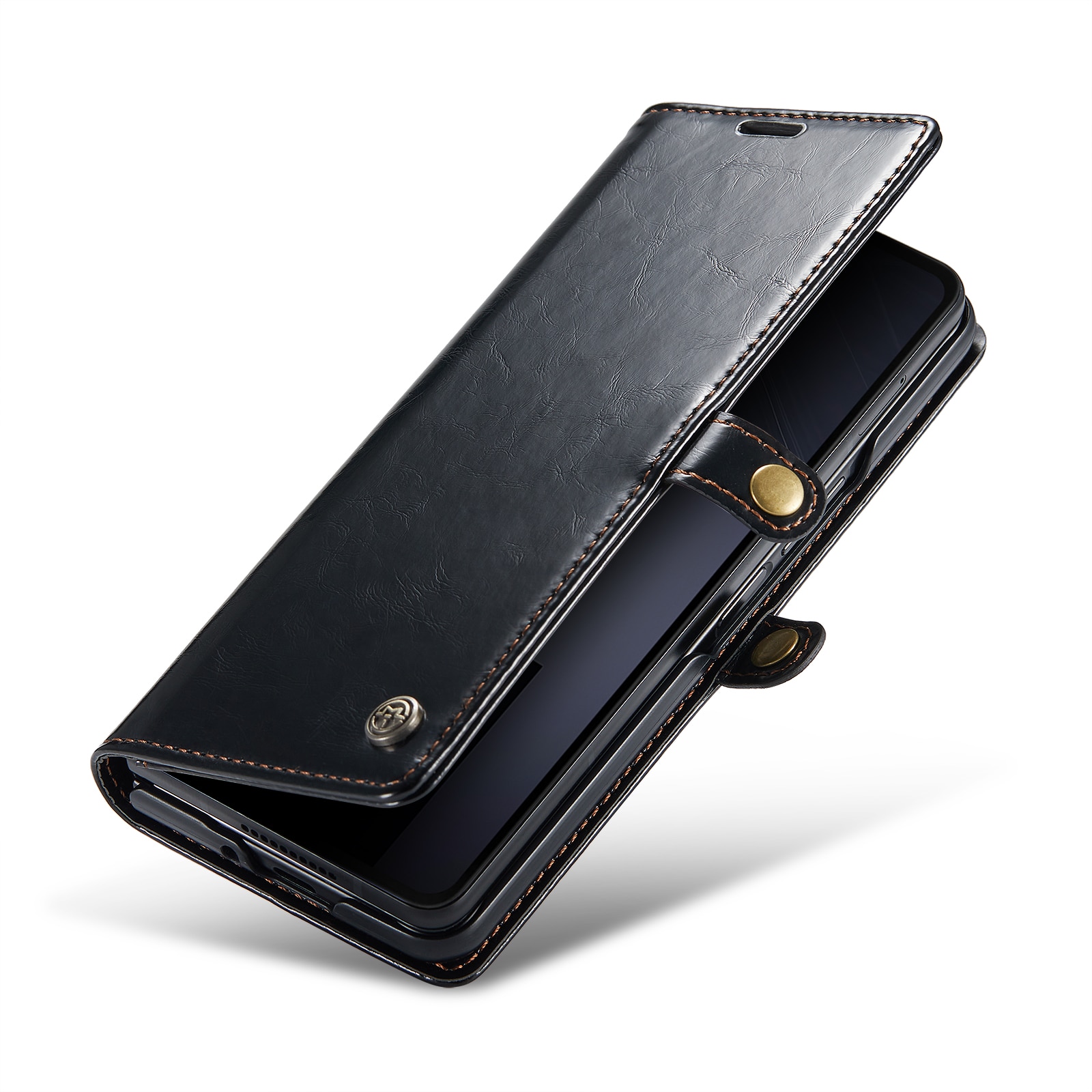 Funda de cuero Samsung Galaxy Z Fold 6 negro