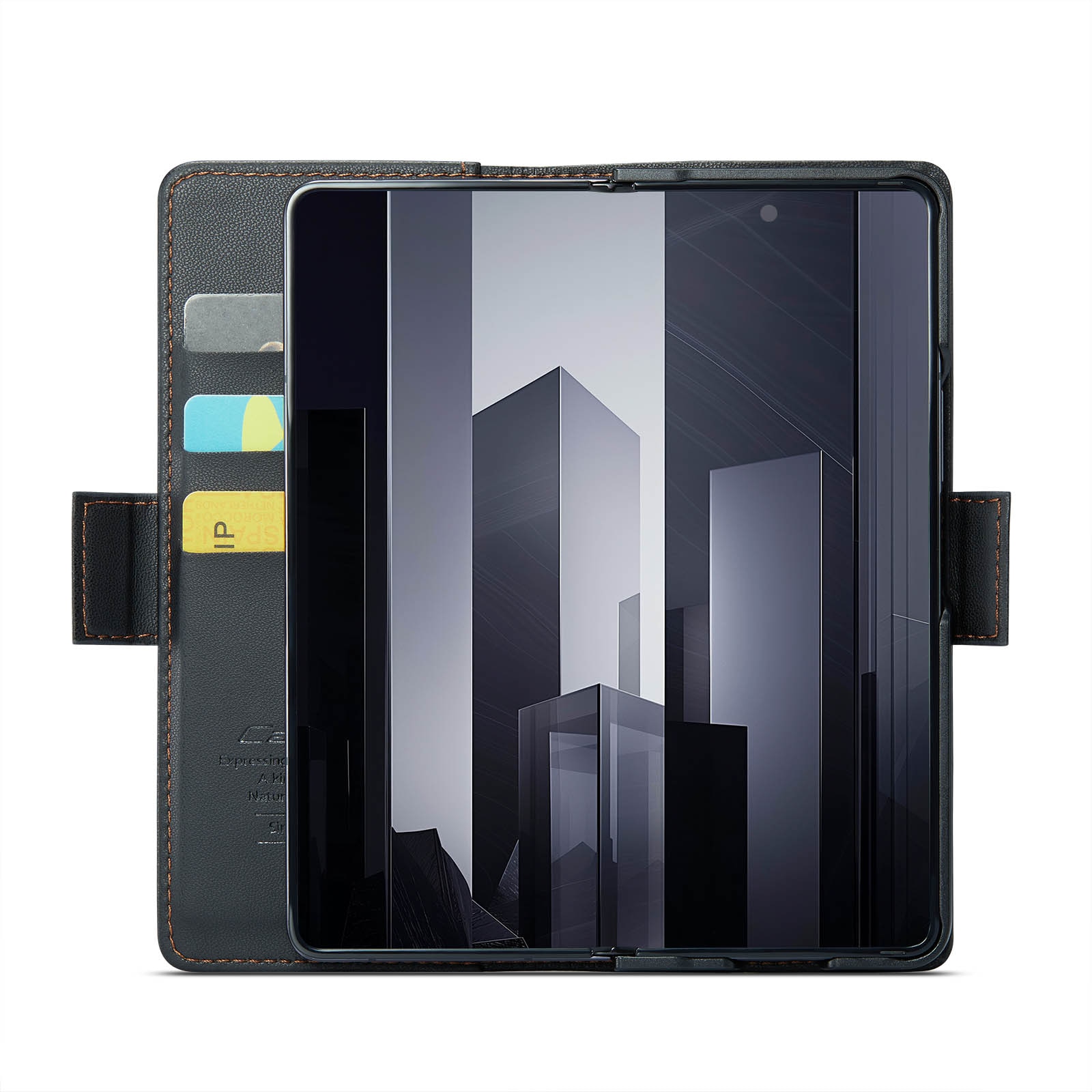 Funda delgada con solapa anti-RFID Samsung Galaxy Z Fold 6 negro