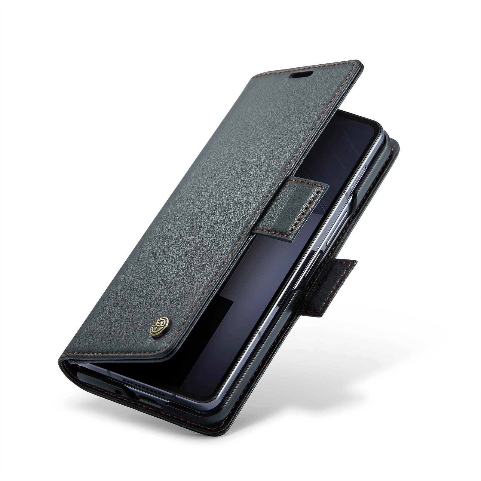 Funda delgada con solapa anti-RFID Samsung Galaxy Z Fold 6 negro