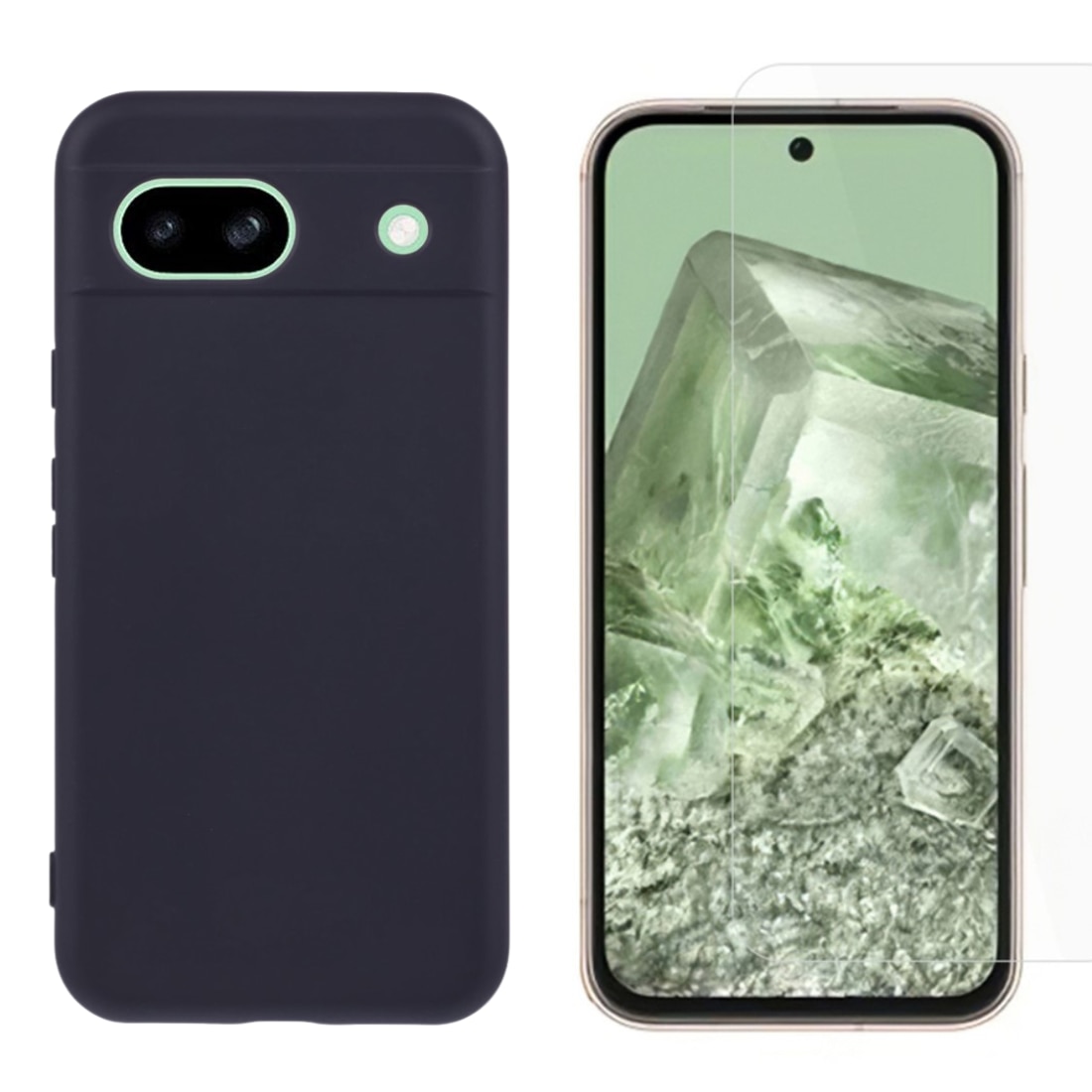 Google Pixel 8a : Funda TPU y protector de pantalla