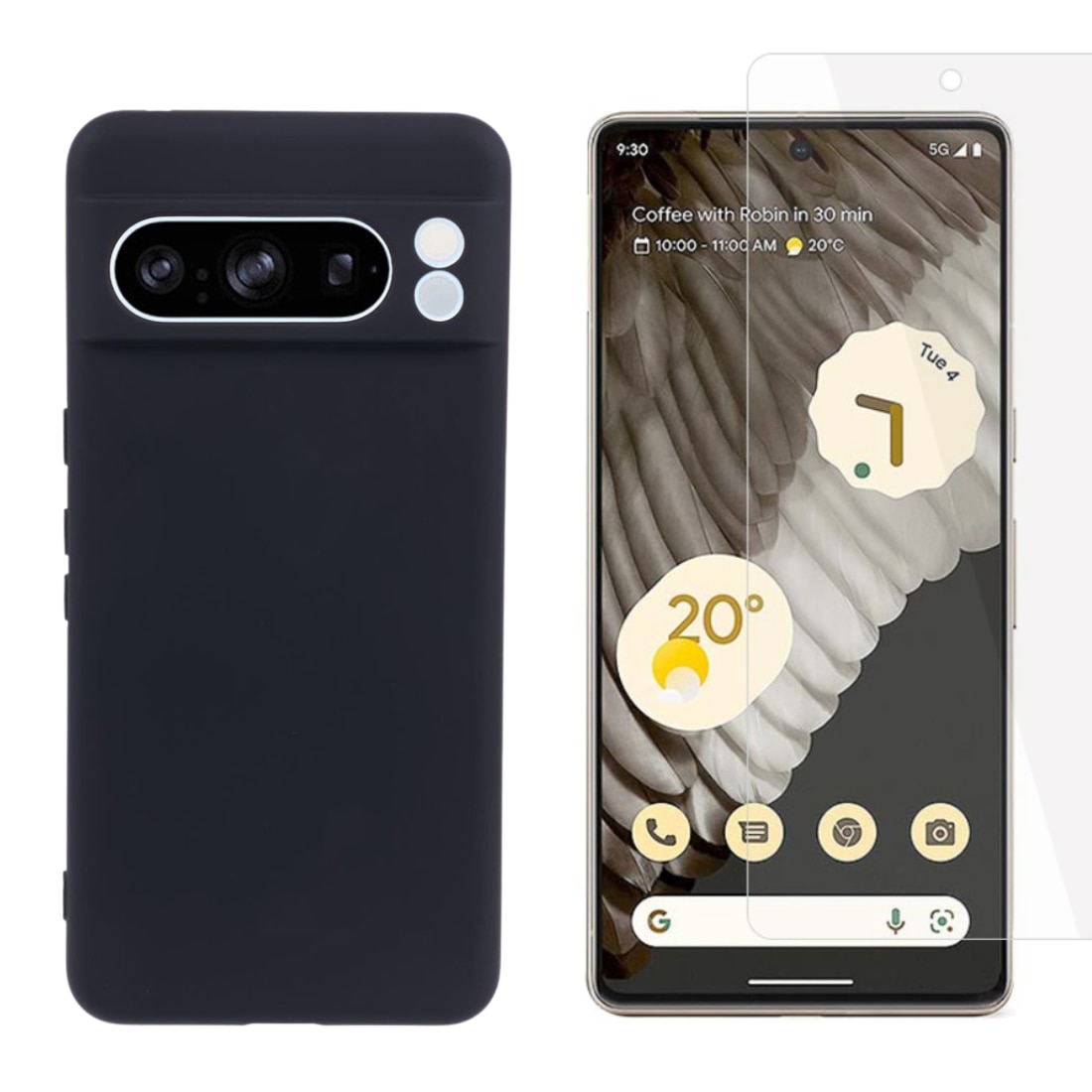 Google Pixel 8 Pro : Funda TPU y protector de pantalla