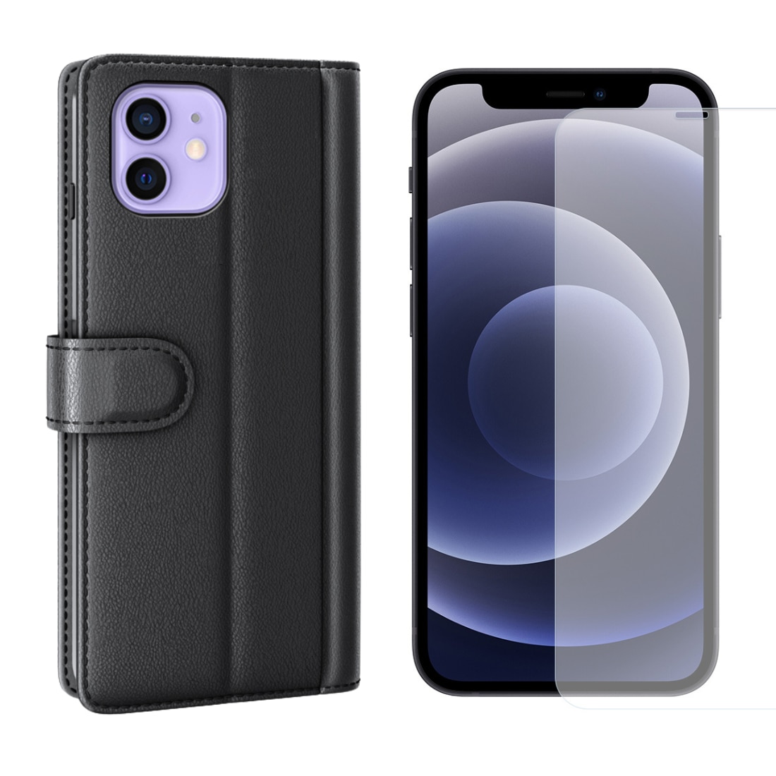 Kit para iPhone 11 : Funda cartera y protector de pantalla