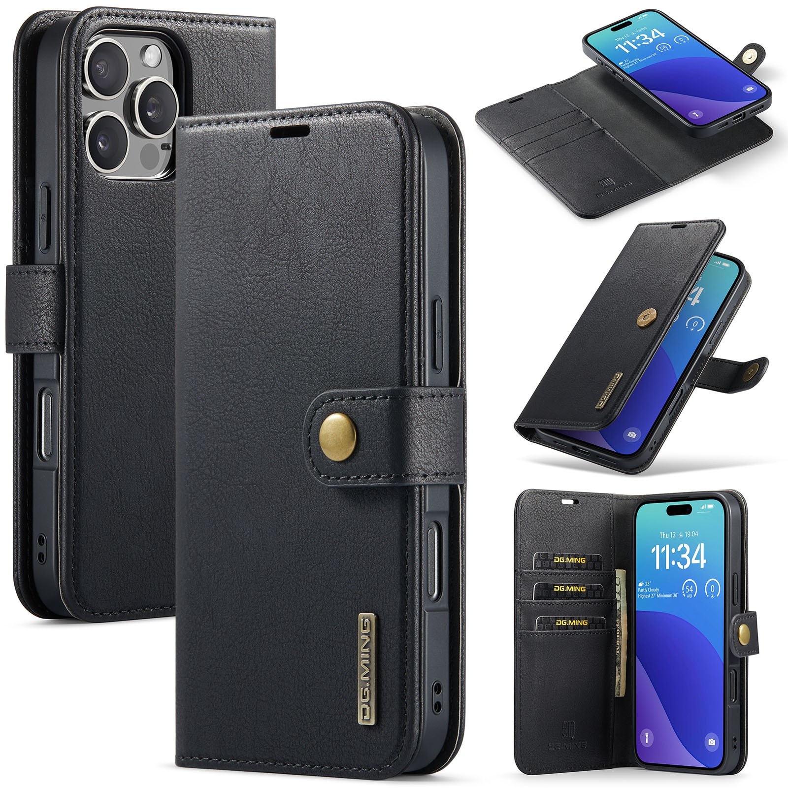 Cartera Magnet Wallet iPhone 16 Pro Black