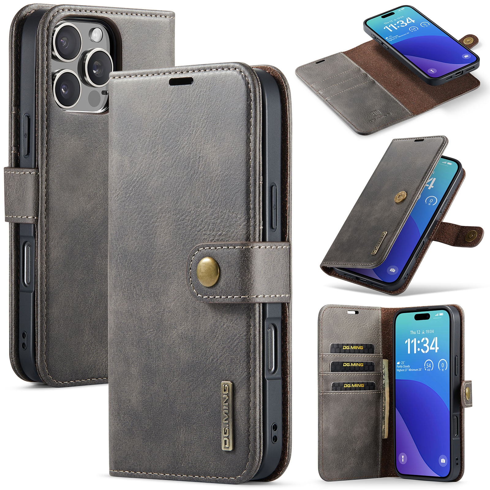 Cartera Magnet Wallet iPhone 16 Pro Brown