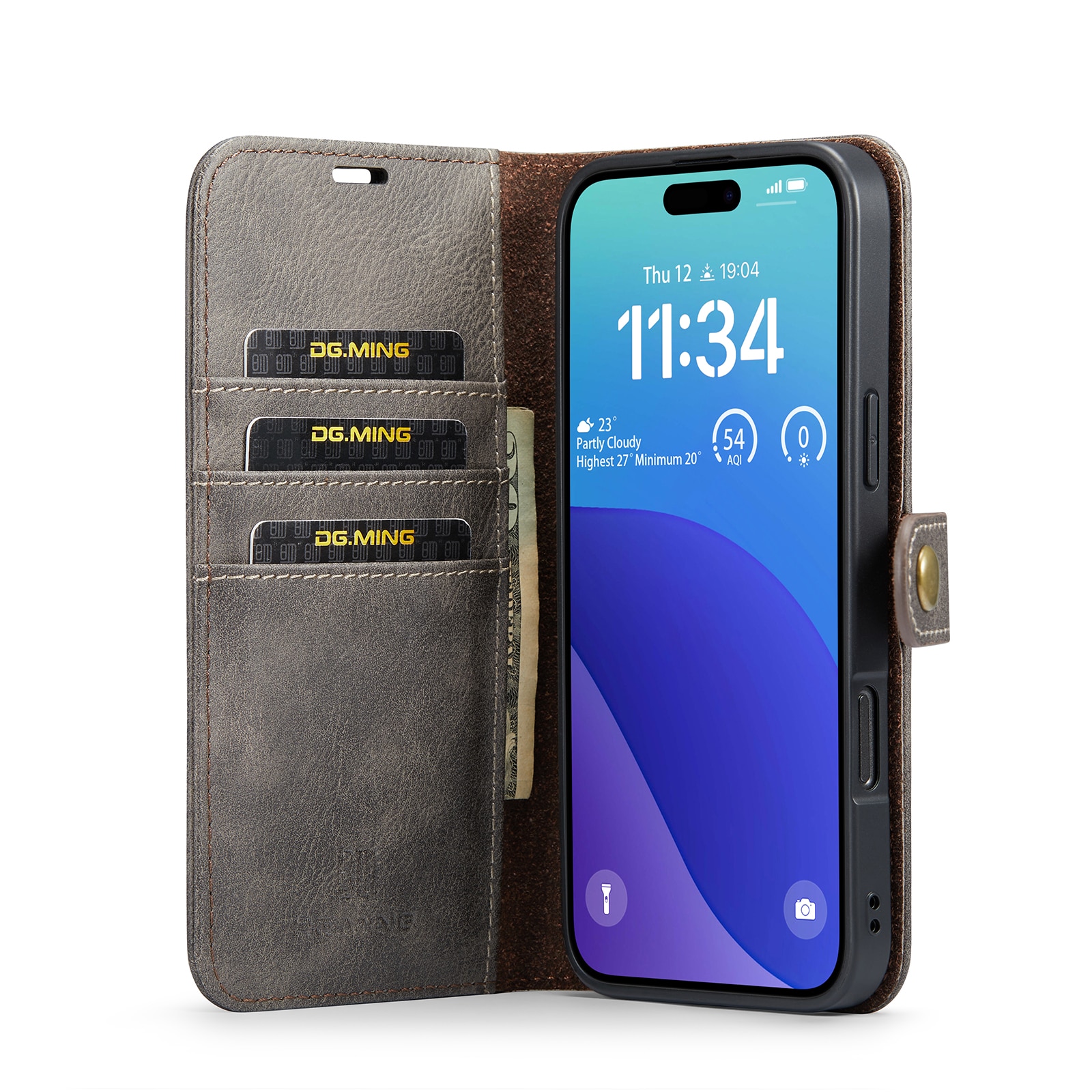 Cartera Magnet Wallet iPhone 16 Pro Brown