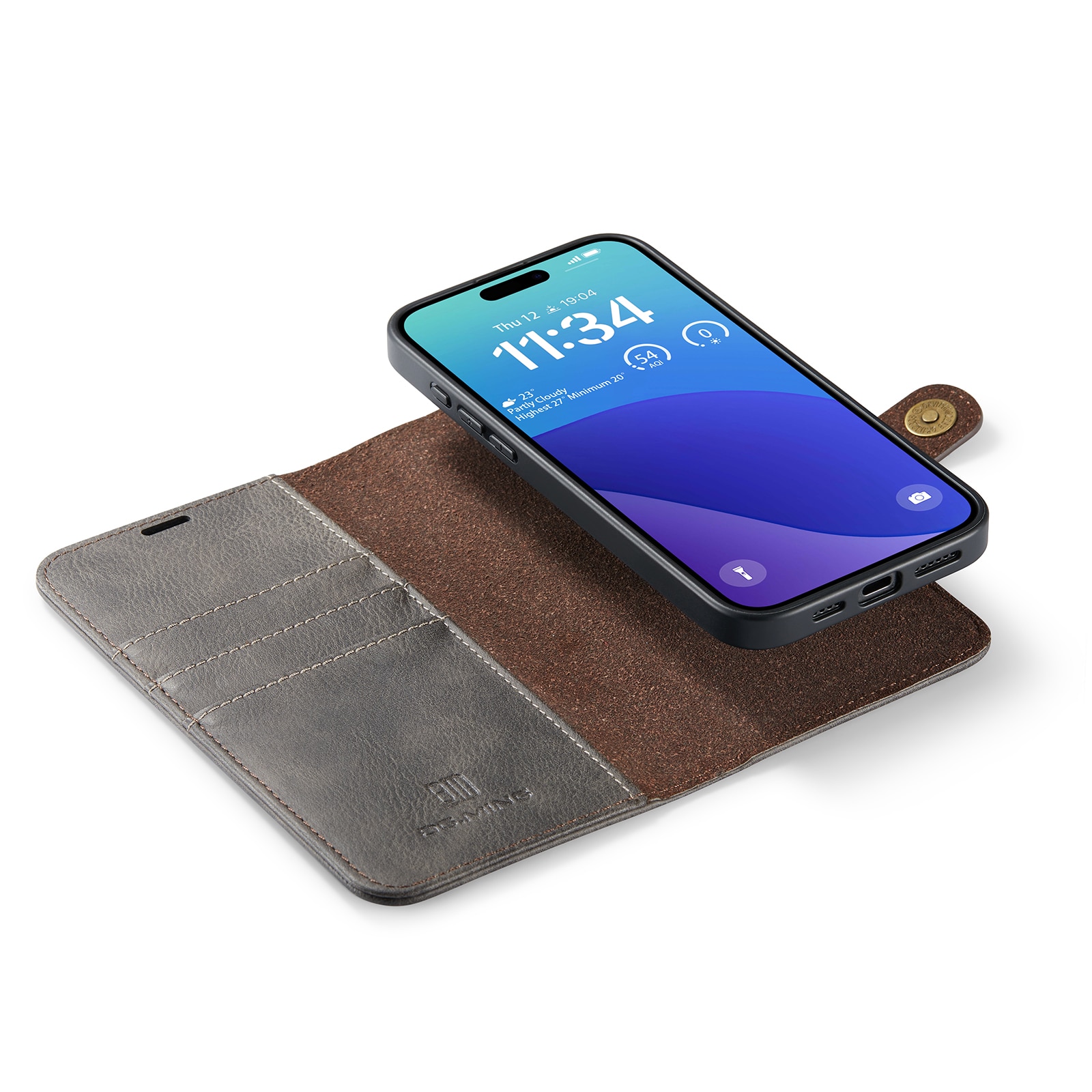 Cartera Magnet Wallet iPhone 16 Pro Brown