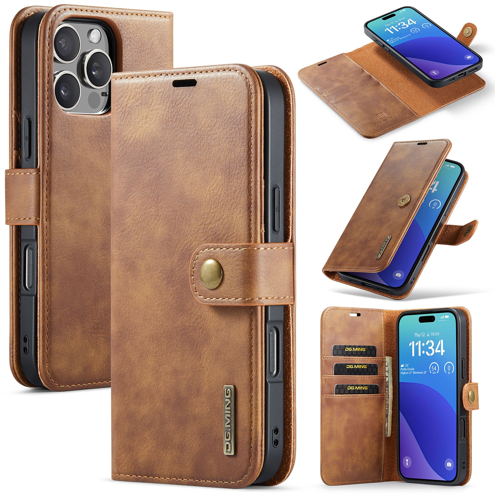 Cartera Magnet Wallet iPhone 16 Pro Cognac