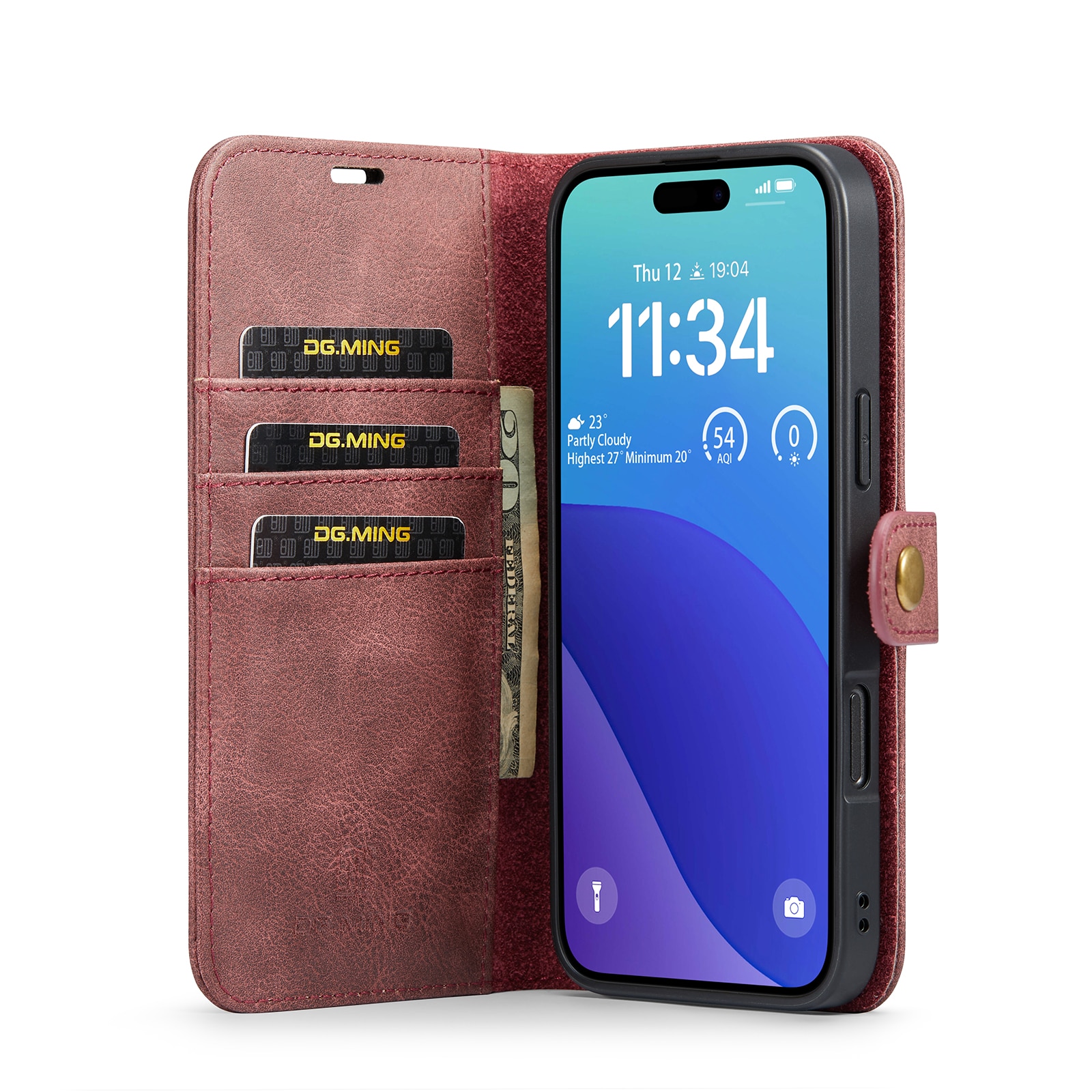 Cartera Magnet Wallet iPhone 16 Pro Max Red