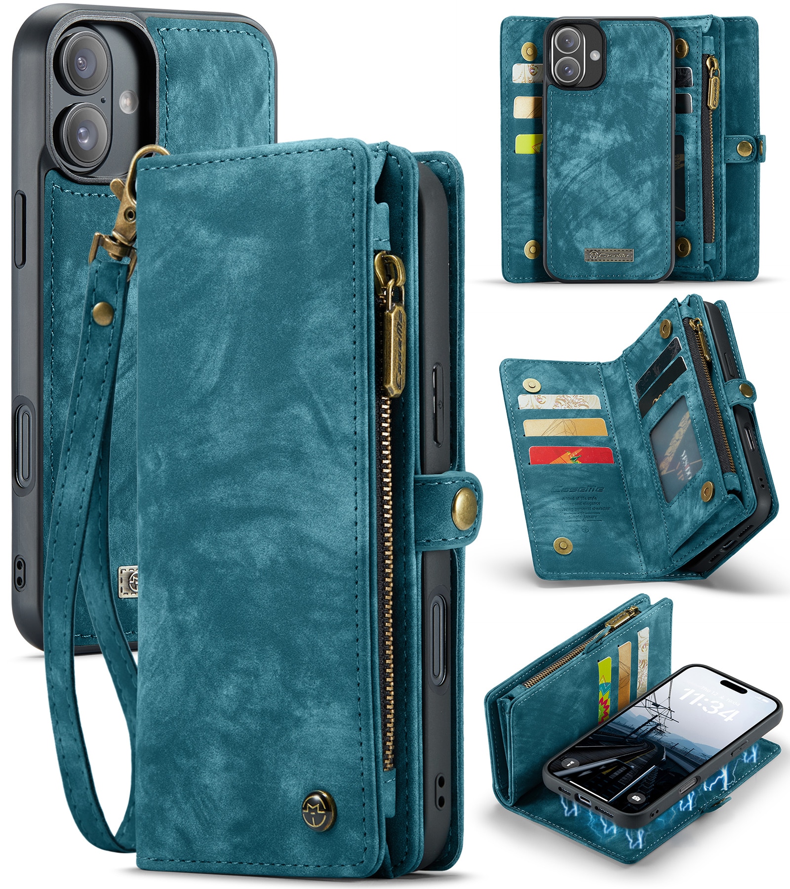 Cartera Multi-Slot iPhone 16 azul