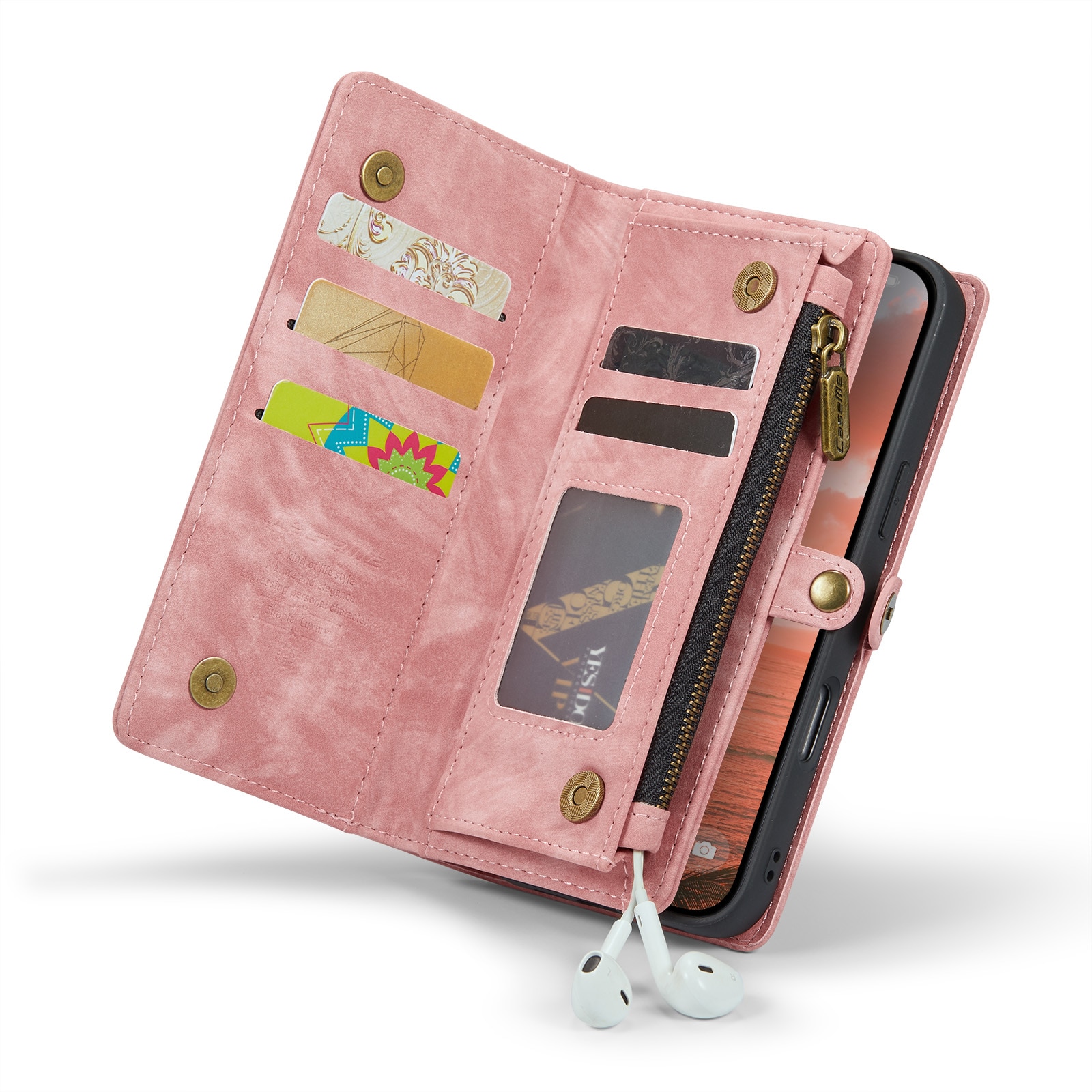 Cartera Multi-Slot iPhone 16 rosado