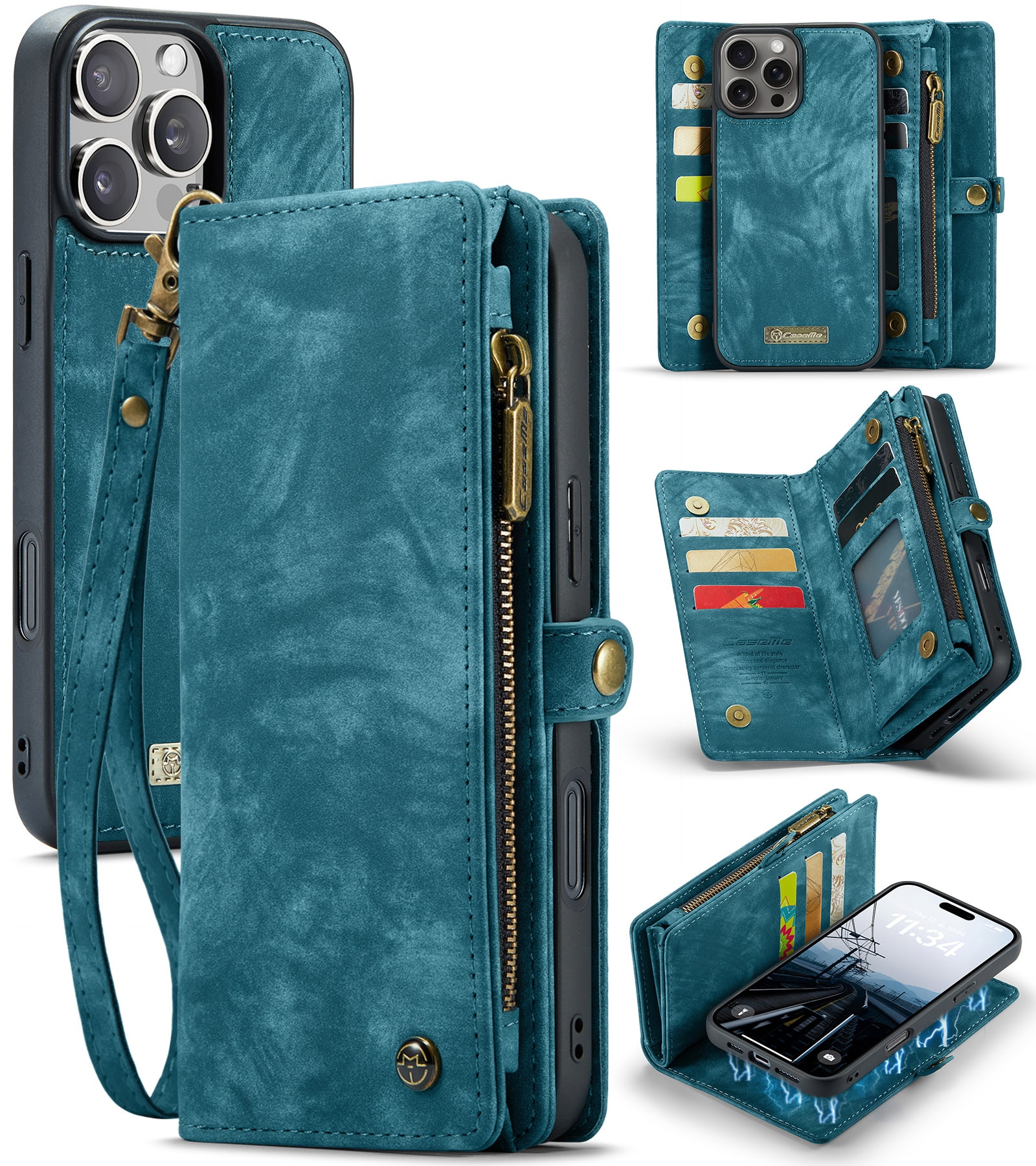 Cartera Multi-Slot iPhone 16 Pro azul