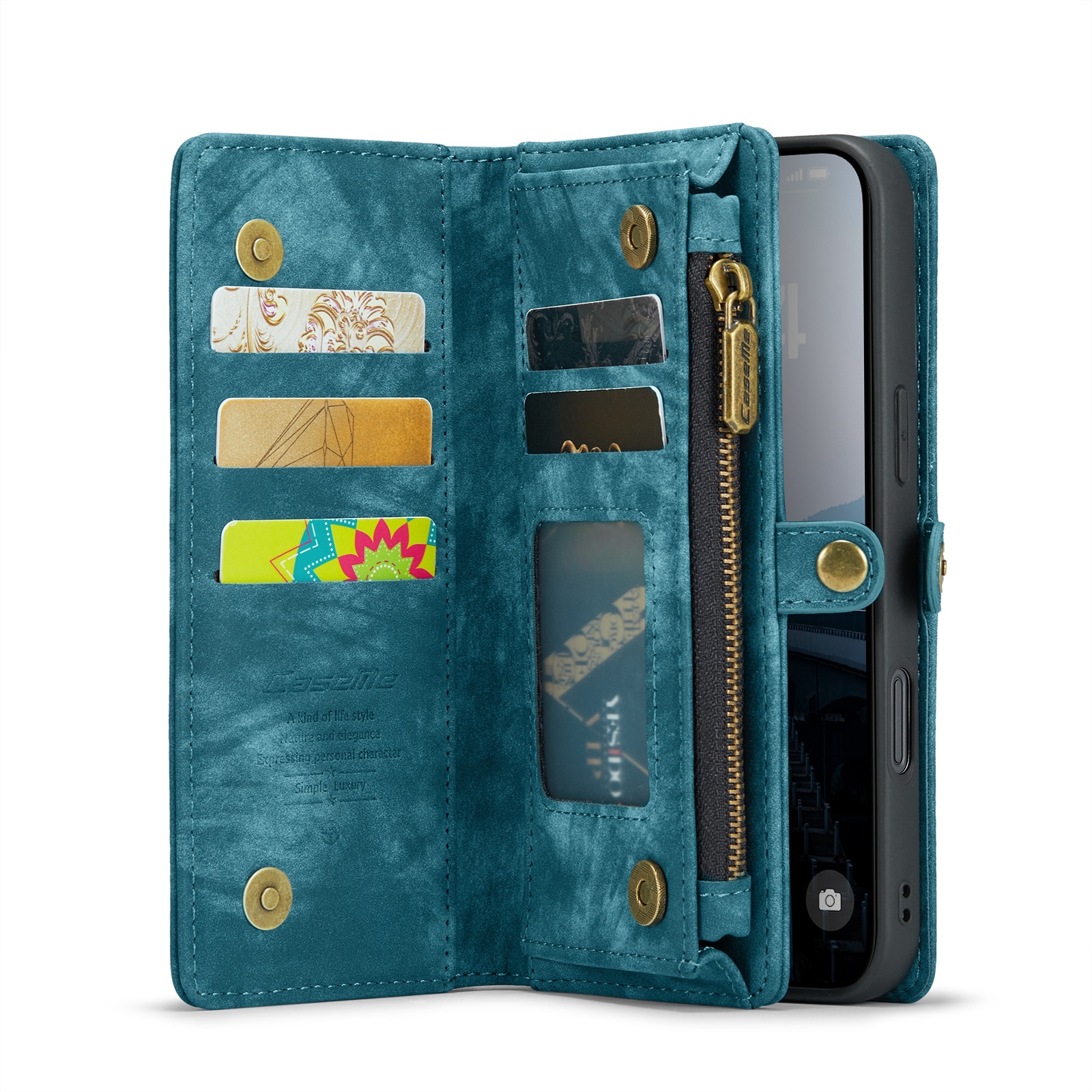 Cartera Multi-Slot iPhone 16 Pro azul