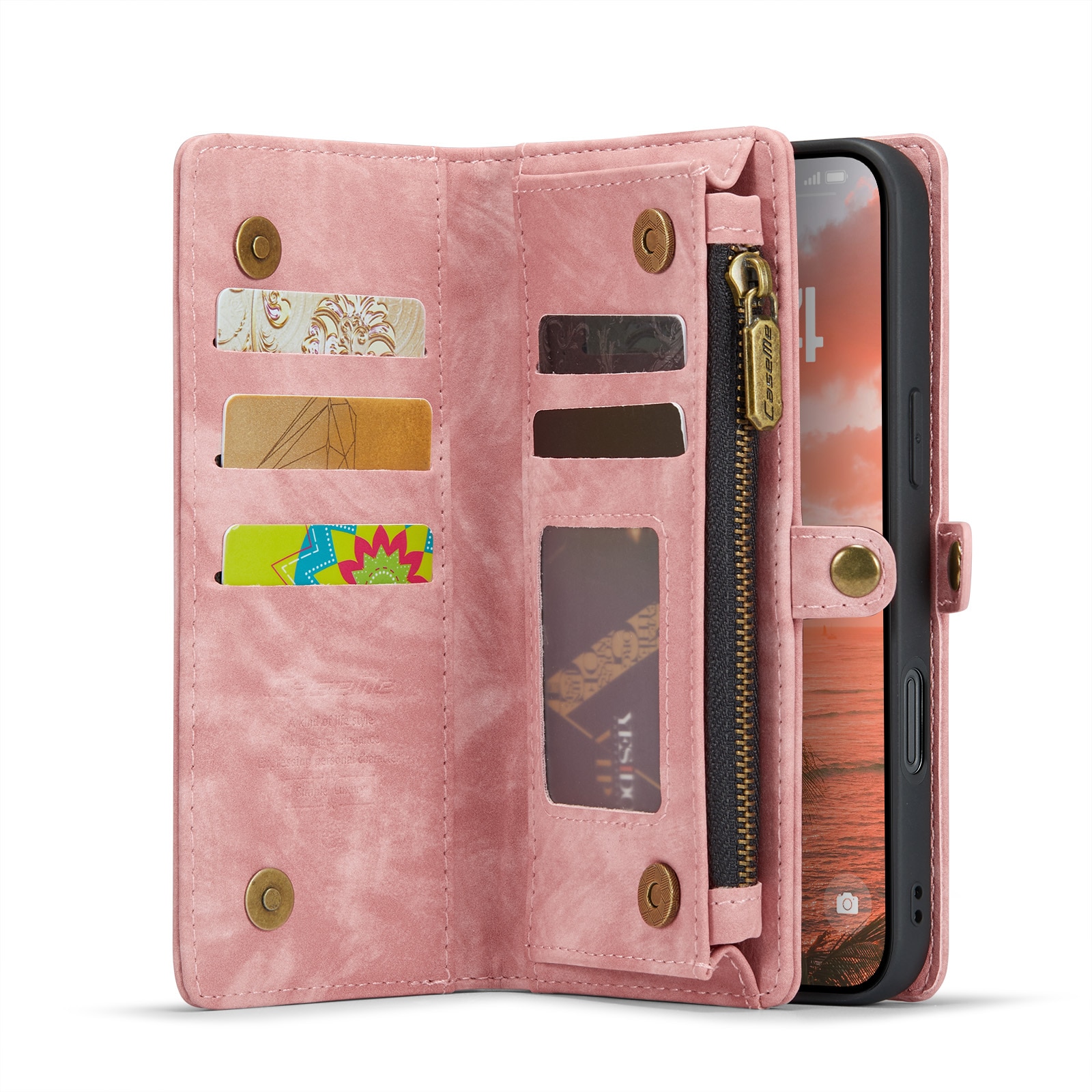 Cartera Multi-Slot iPhone 16 Pro Max rosado