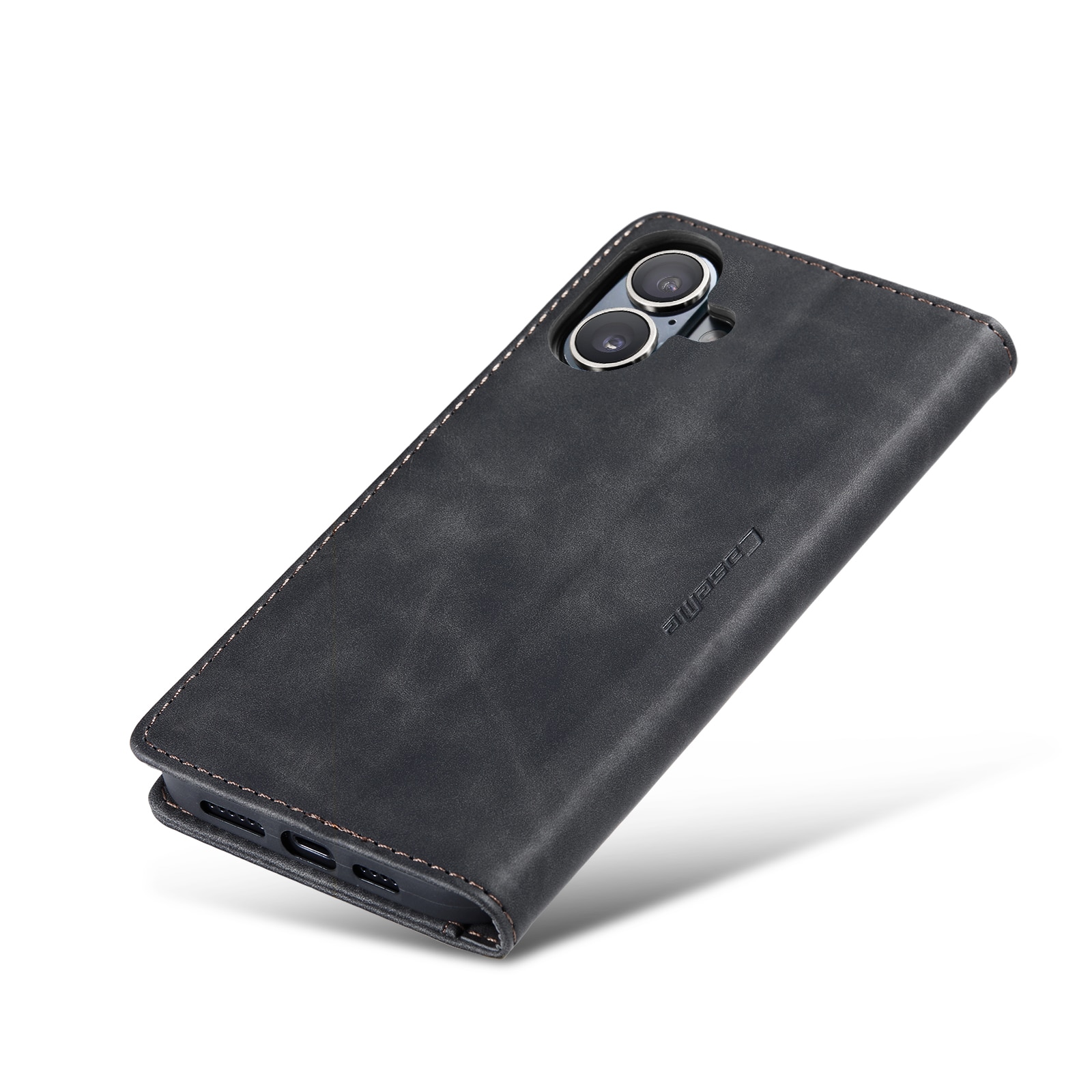 Funda delgada con solapa iPhone 16 Negro