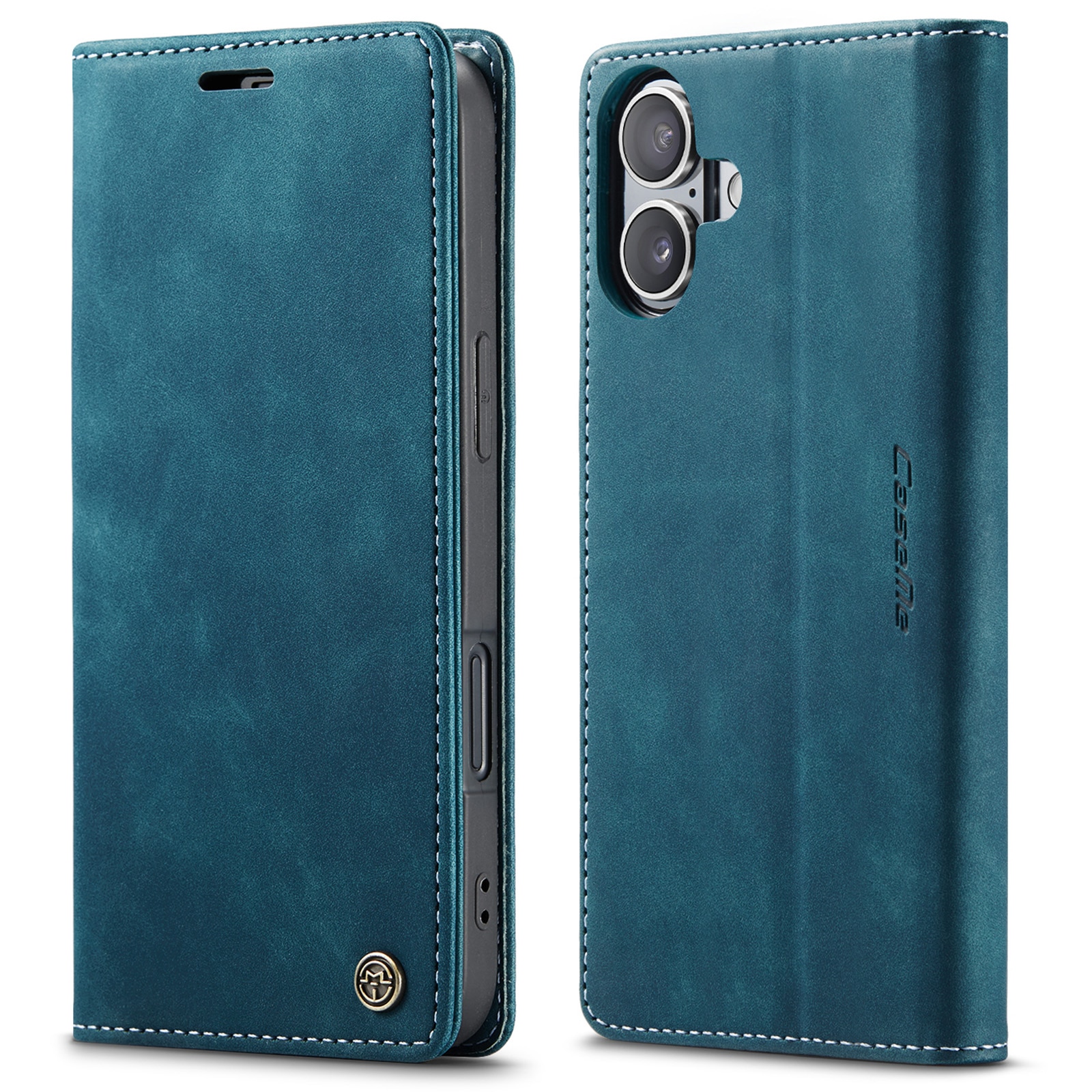 Funda delgada con solapa iPhone 16 Plus Azul