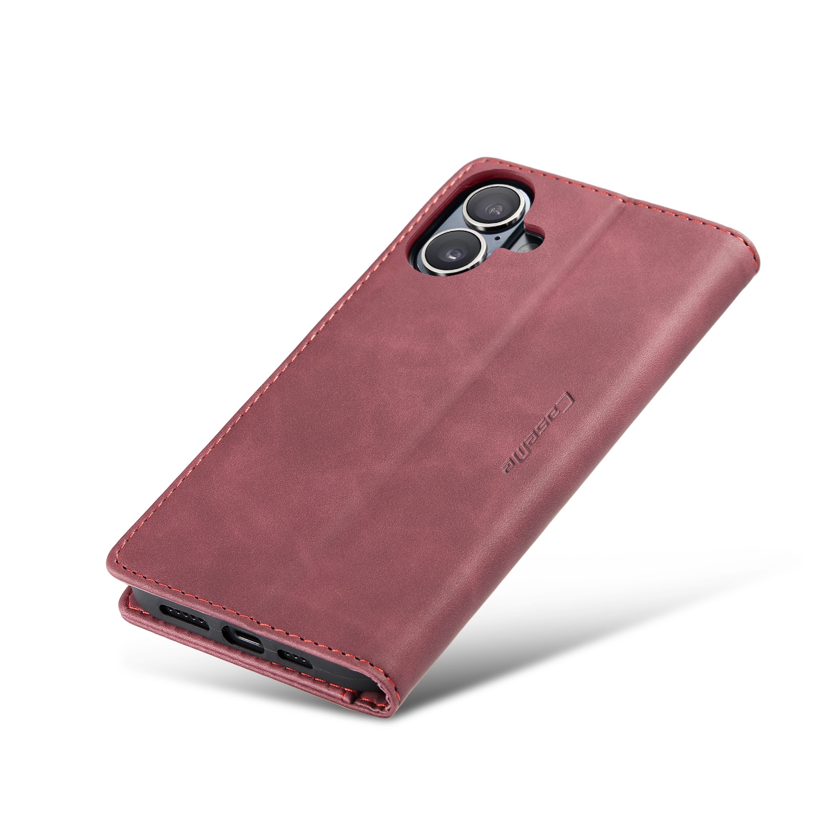 Funda delgada con solapa iPhone 16 Plus Rojo