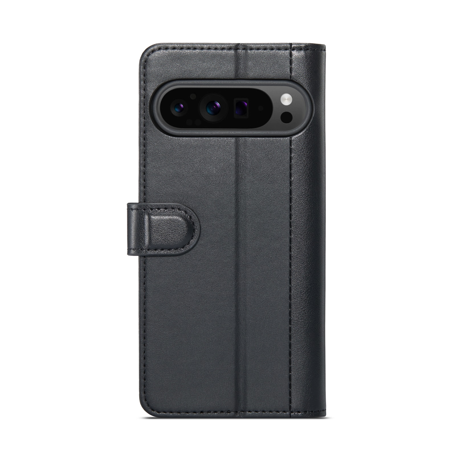 Funda de cuero genuino Google Pixel 9 Pro XL, negro