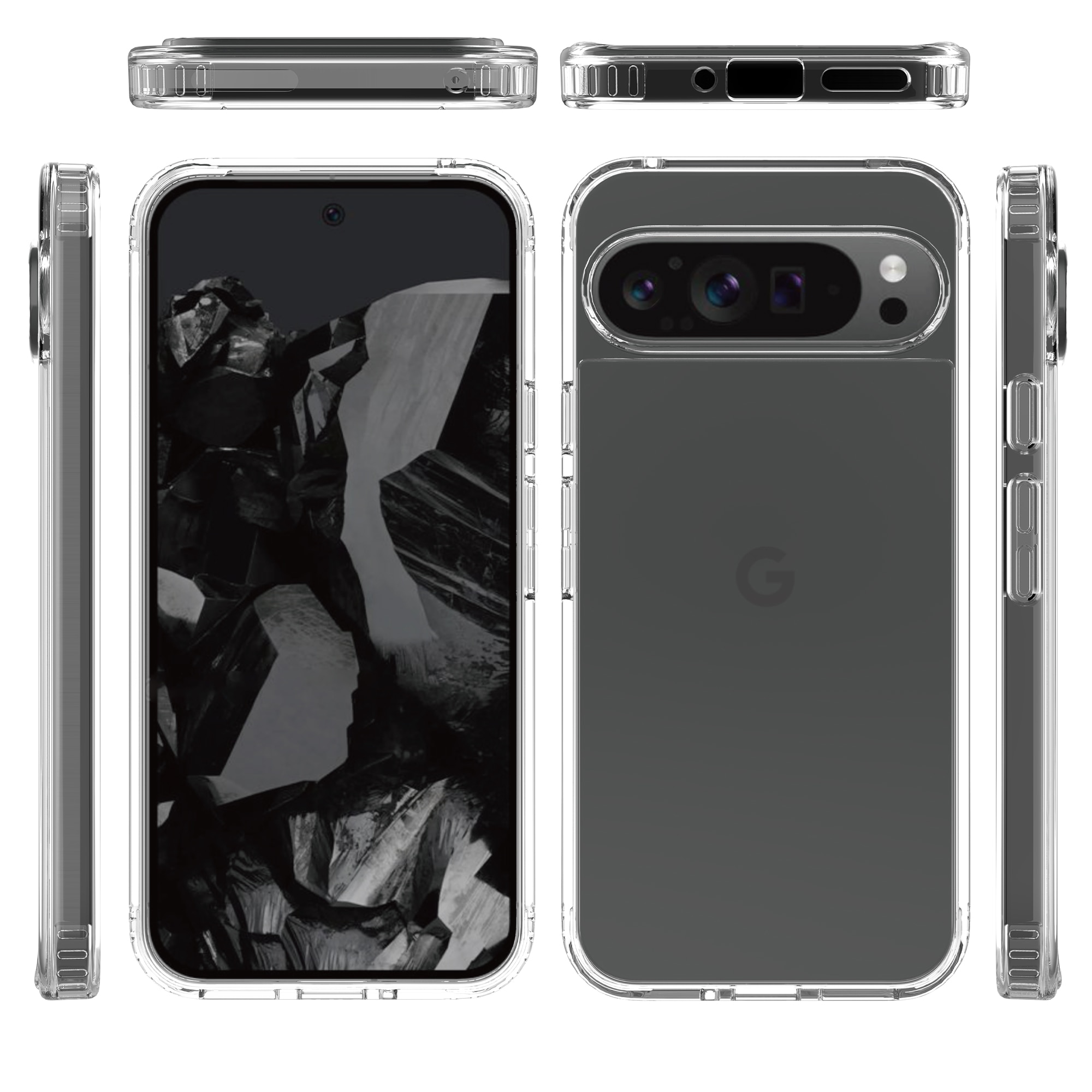 Funda Híbrida Crystal Hybrid Google Pixel 9 Pro XL transparente