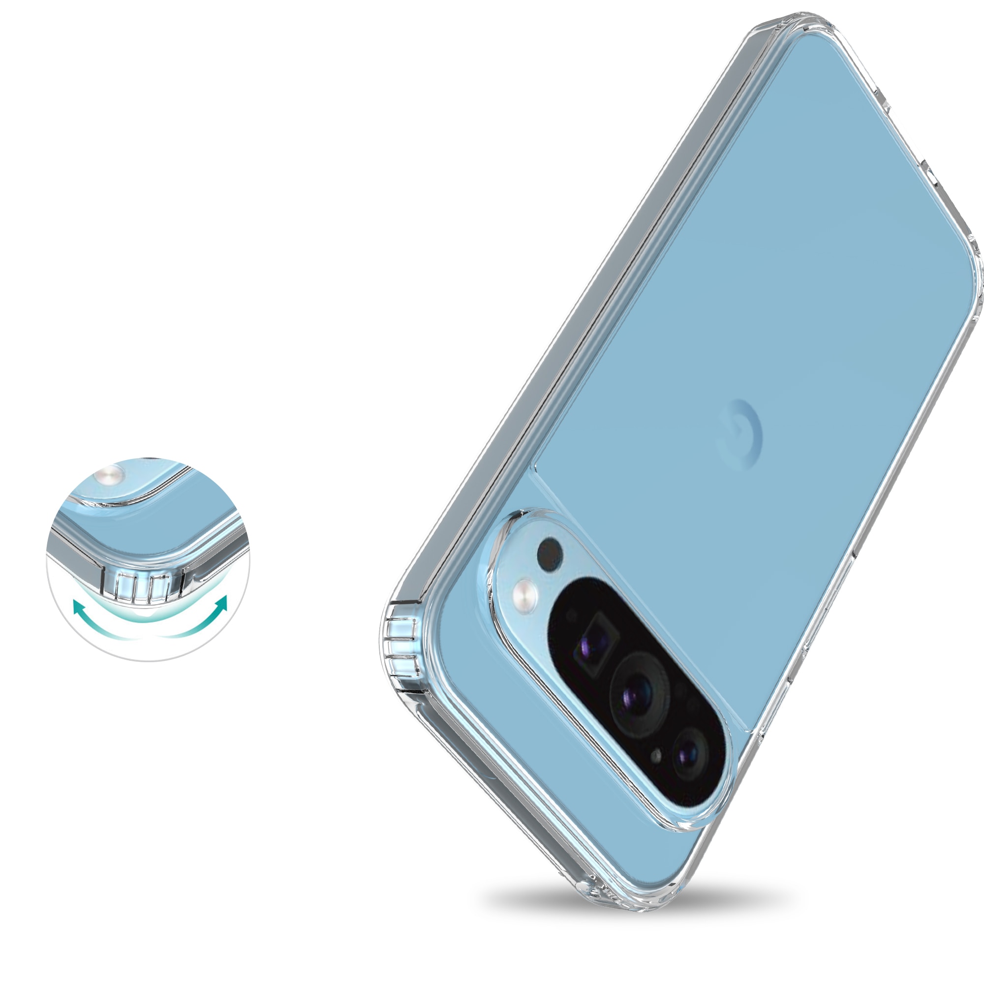 Funda Híbrida Crystal Hybrid Google Pixel 9 Pro transparente